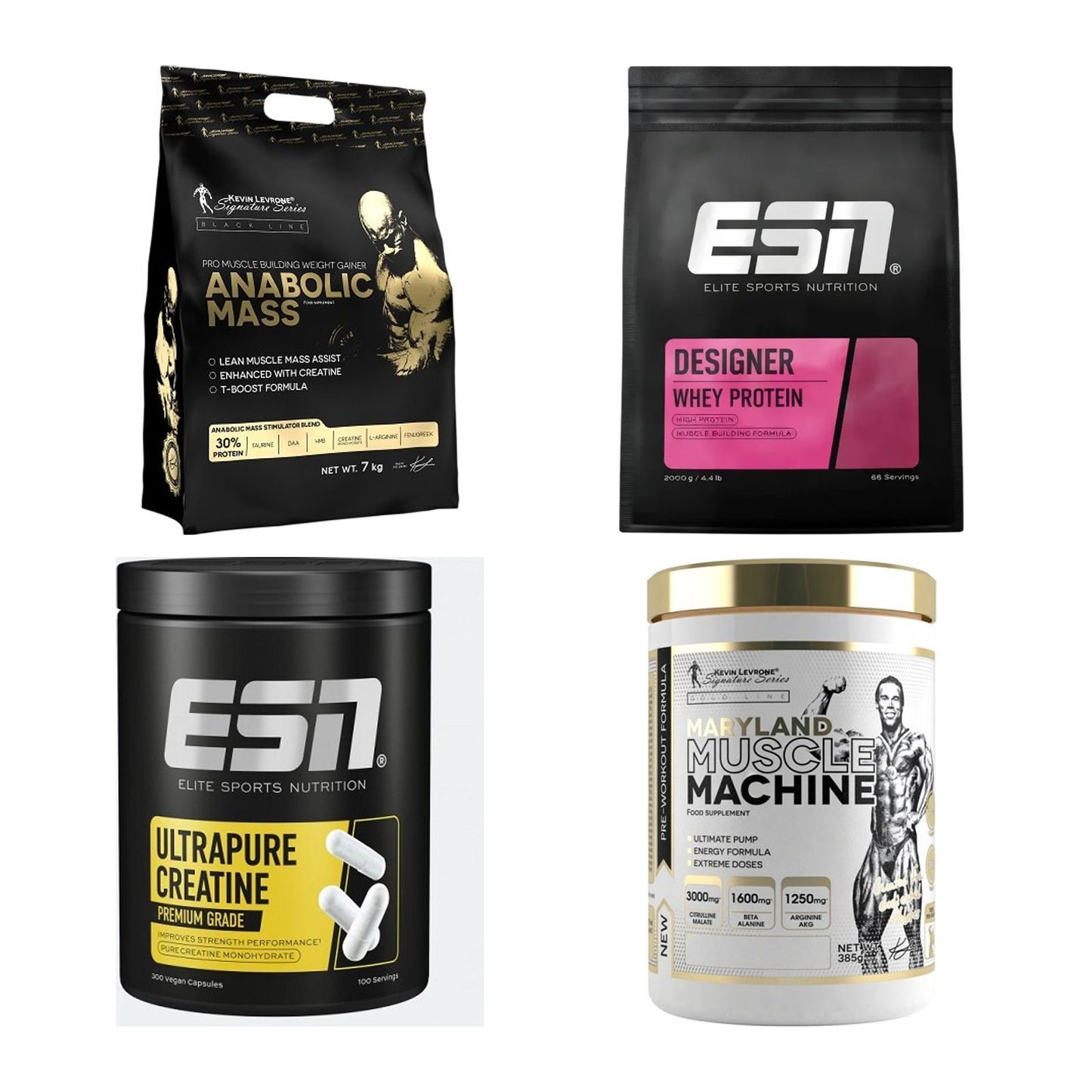 Masseaufbau für Fortgeschrittene: Kevin Levrone Anabolic + 3 weitere – alle enthaltenen Artikel