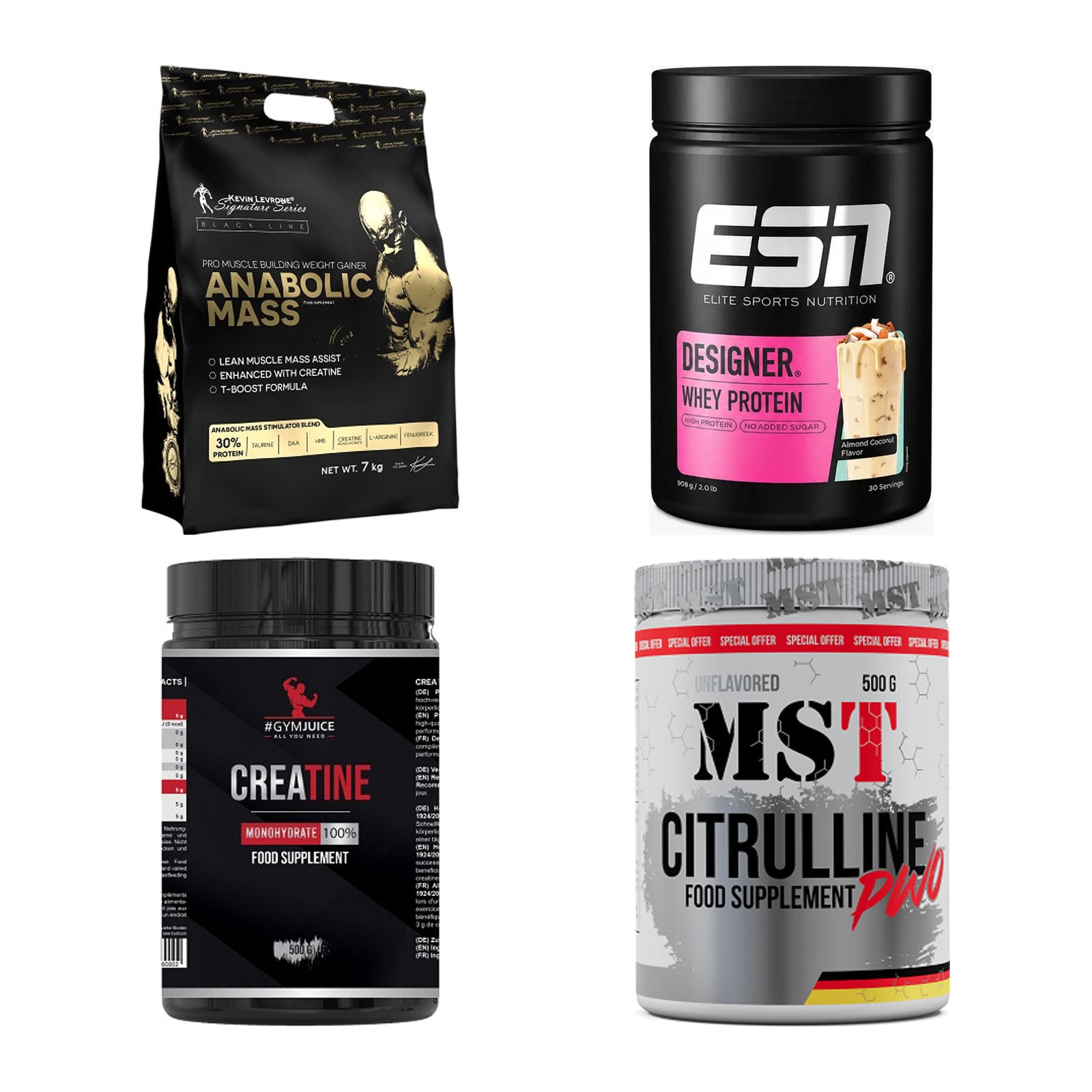 Masseaufbau für Fortgeschrittene: Kevin Levrone Anabolic + 3 weitere – alle enthaltenen Artikel