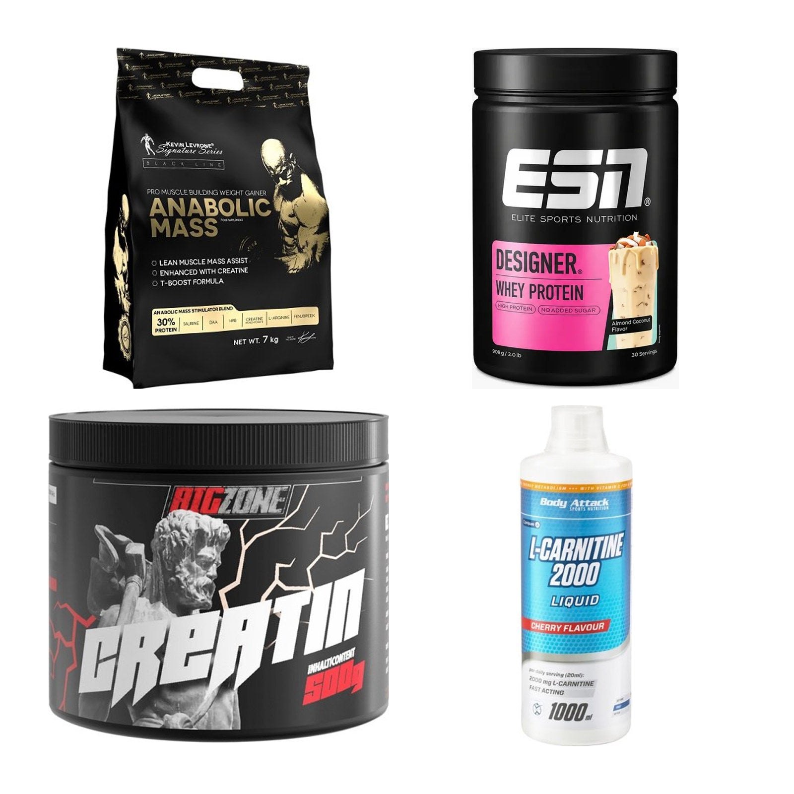 Masseaufbau für Fortgeschrittene: Kevin Levrone Anabolic + 3 weitere – alle enthaltenen Artikel