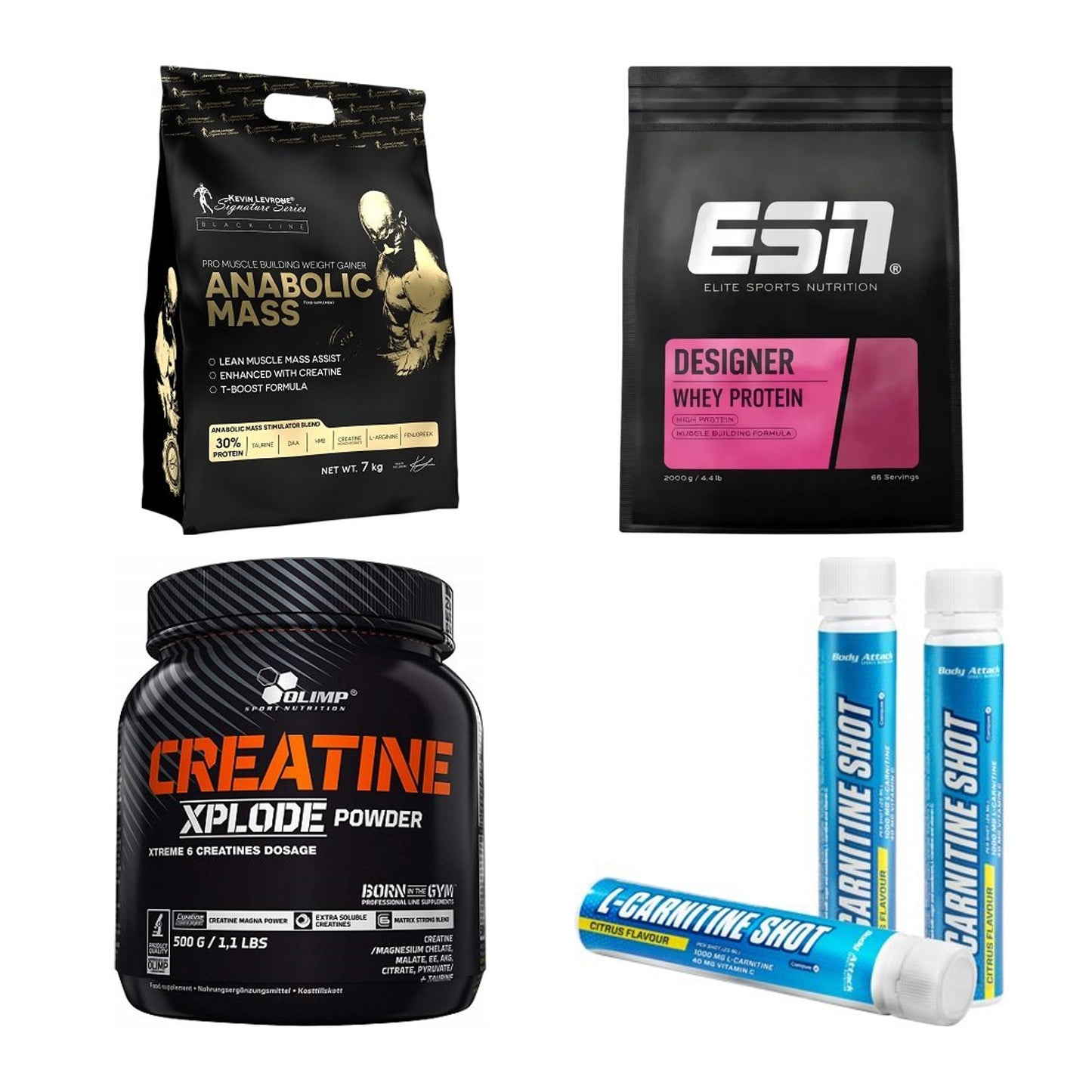 Masseaufbau für Fortgeschrittene: Kevin Levrone Anabolic + 3 weitere – alle enthaltenen Artikel