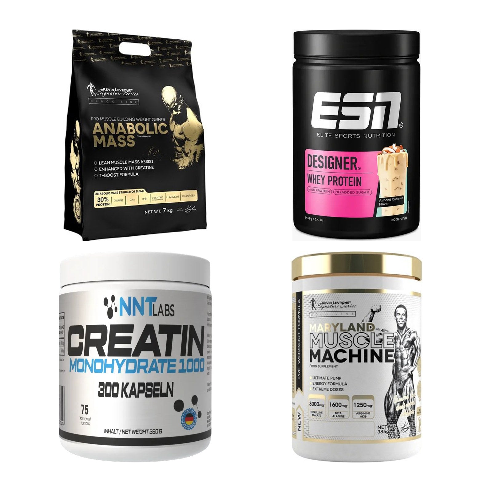Masseaufbau für Fortgeschrittene: Kevin Levrone Anabolic + 3 weitere – alle enthaltenen Artikel