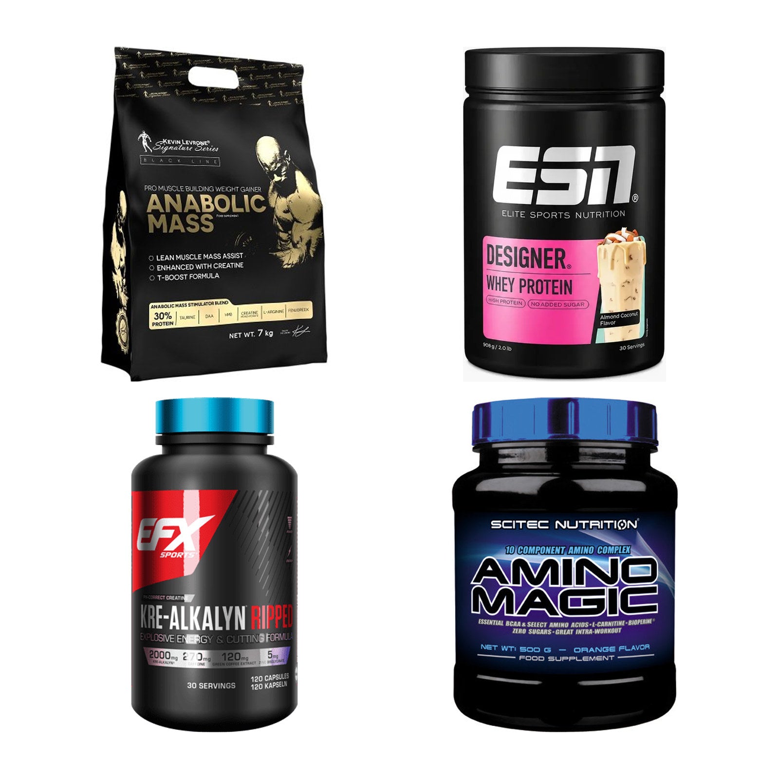 Masseaufbau für Fortgeschrittene: Kevin Levrone Anabolic + 3 weitere – alle enthaltenen Artikel