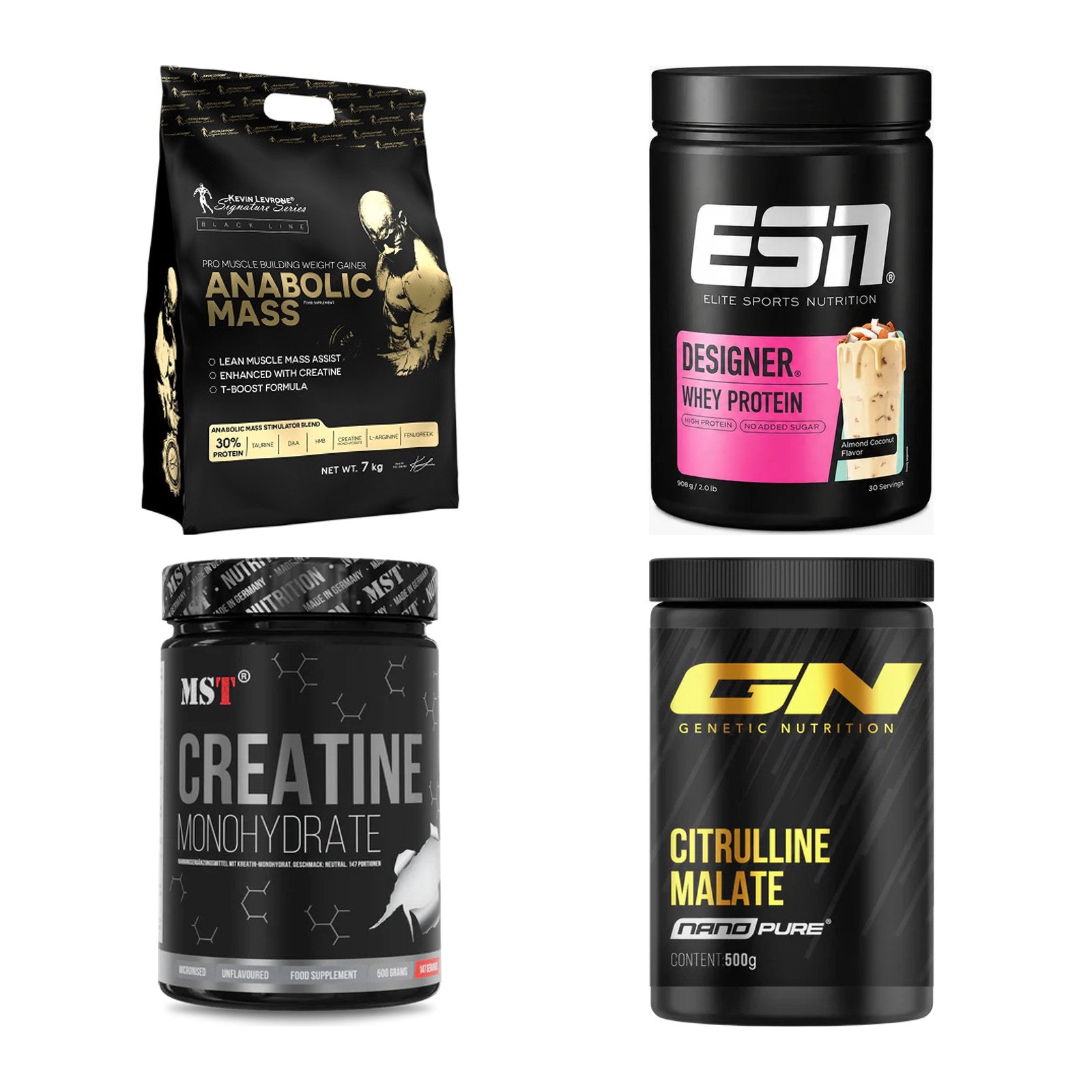 Masseaufbau für Fortgeschrittene: Kevin Levrone Anabolic + 3 weitere – alle enthaltenen Artikel