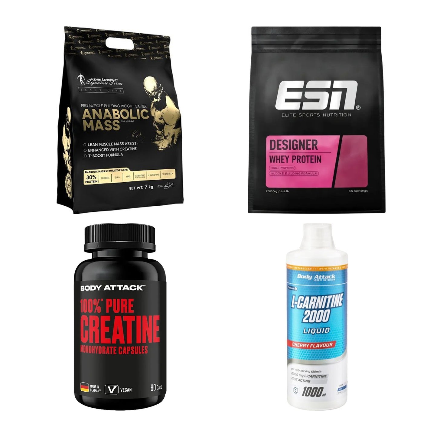 Masseaufbau für Fortgeschrittene: Kevin Levrone Anabolic + 3 weitere – alle enthaltenen Artikel