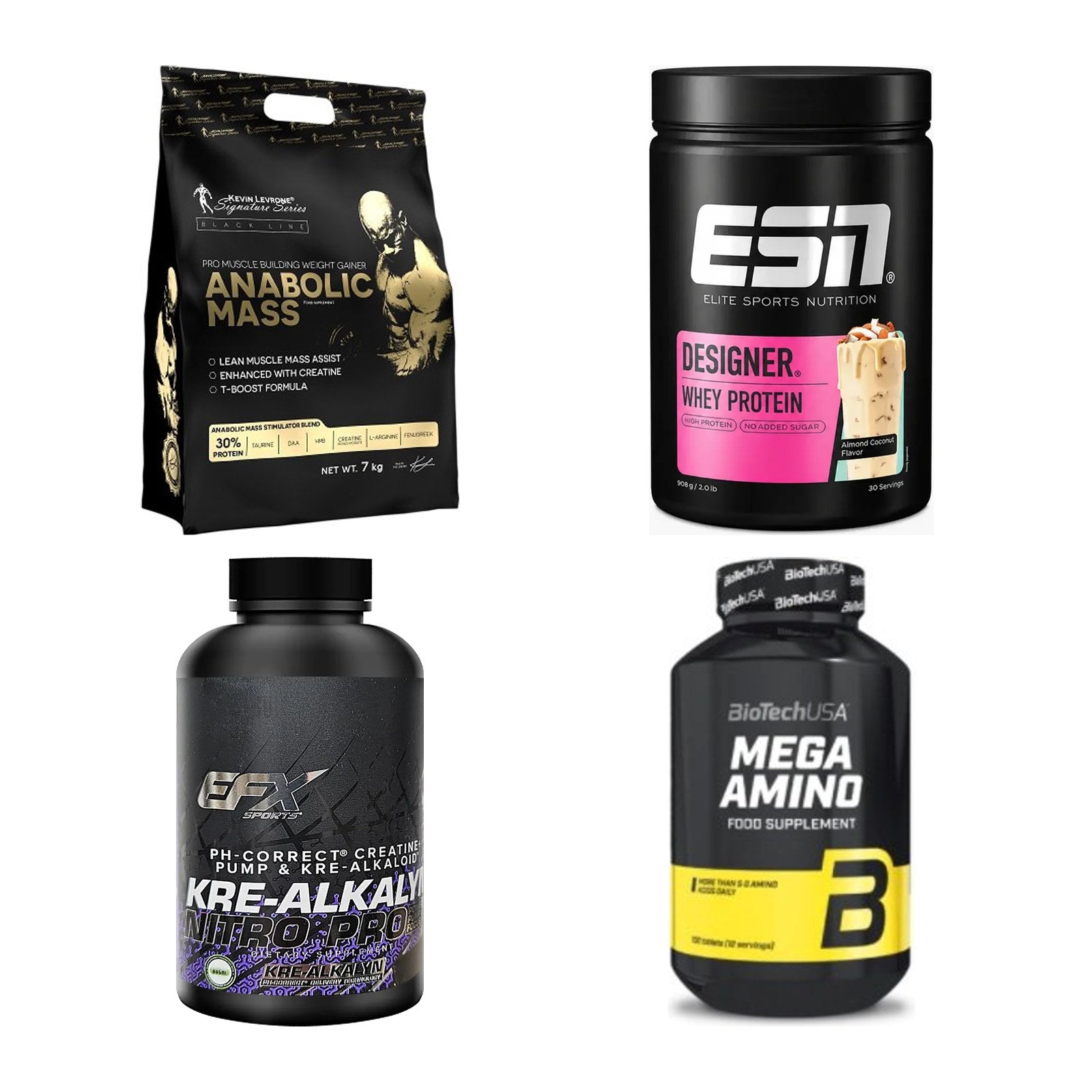 Masseaufbau für Fortgeschrittene: Kevin Levrone Anabolic + 3 weitere – alle enthaltenen Artikel