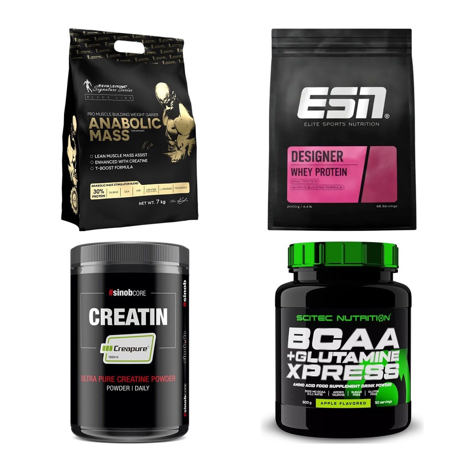 Masseaufbau für Fortgeschrittene: Kevin Levrone Anabolic + 3 weitere – alle enthaltenen Artikel