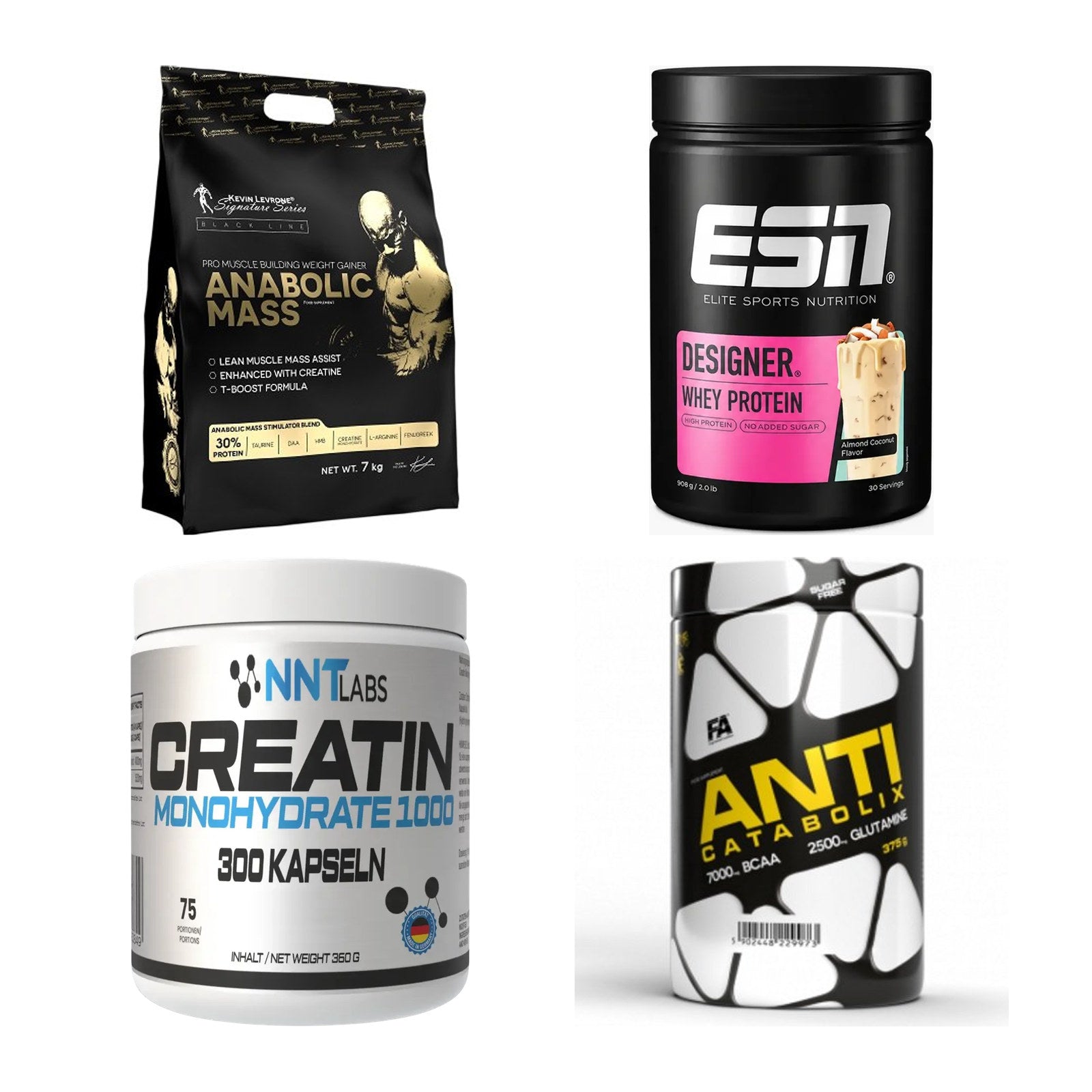 Masseaufbau für Fortgeschrittene: Kevin Levrone Anabolic + 3 weitere – alle enthaltenen Artikel