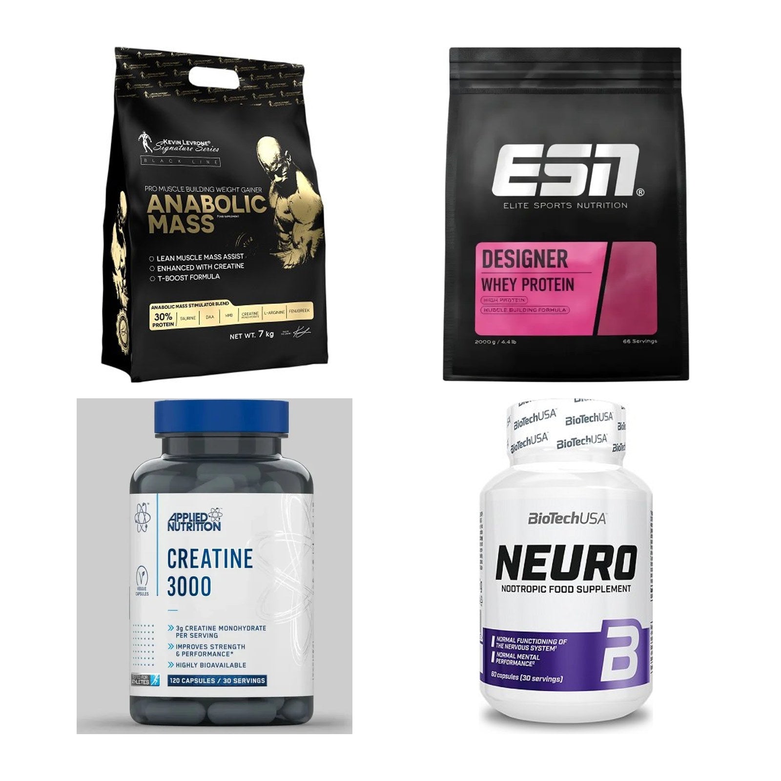 Masseaufbau für Fortgeschrittene: Kevin Levrone Anabolic + 3 weitere – alle enthaltenen Artikel