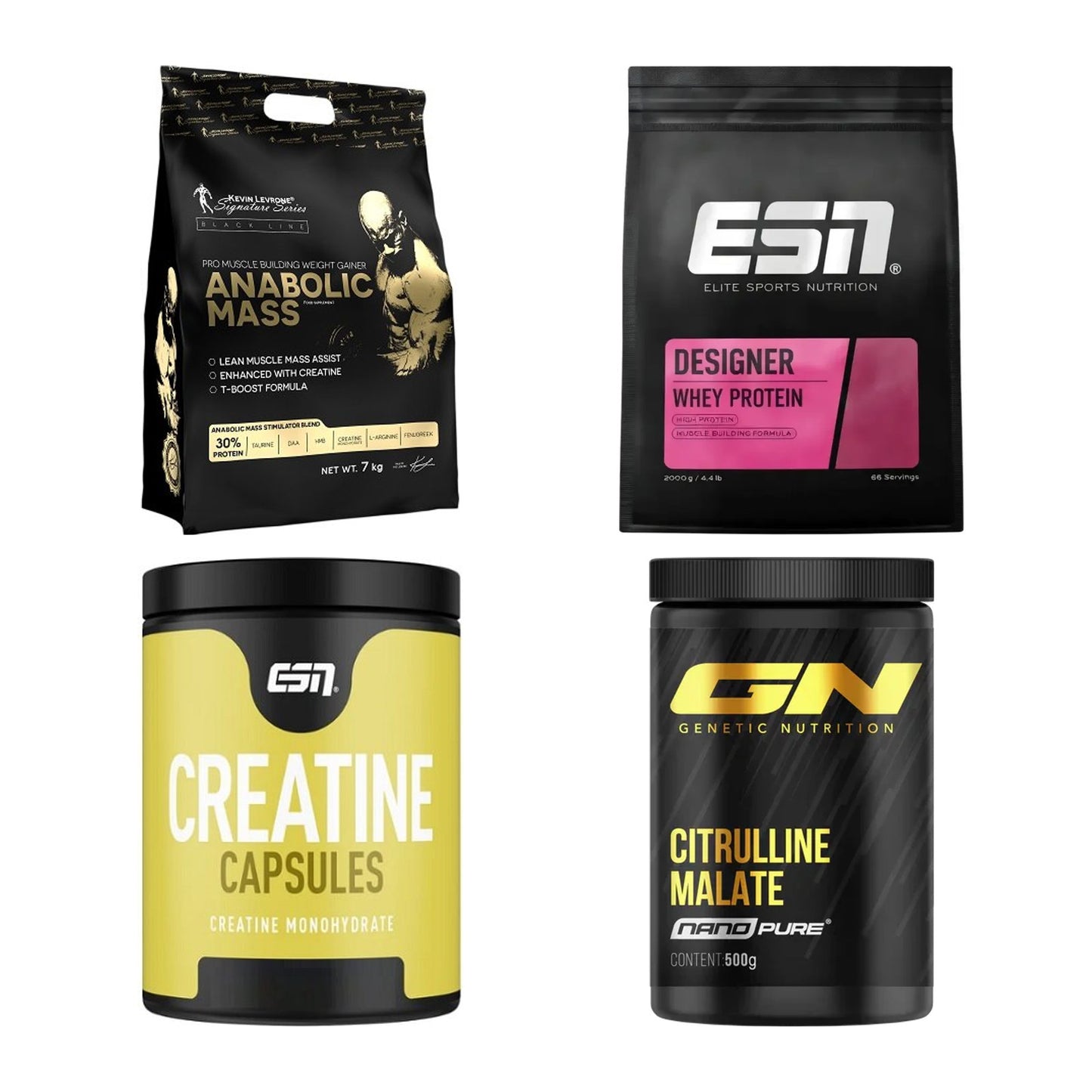 Masseaufbau für Fortgeschrittene: Kevin Levrone Anabolic + 3 weitere – alle enthaltenen Artikel