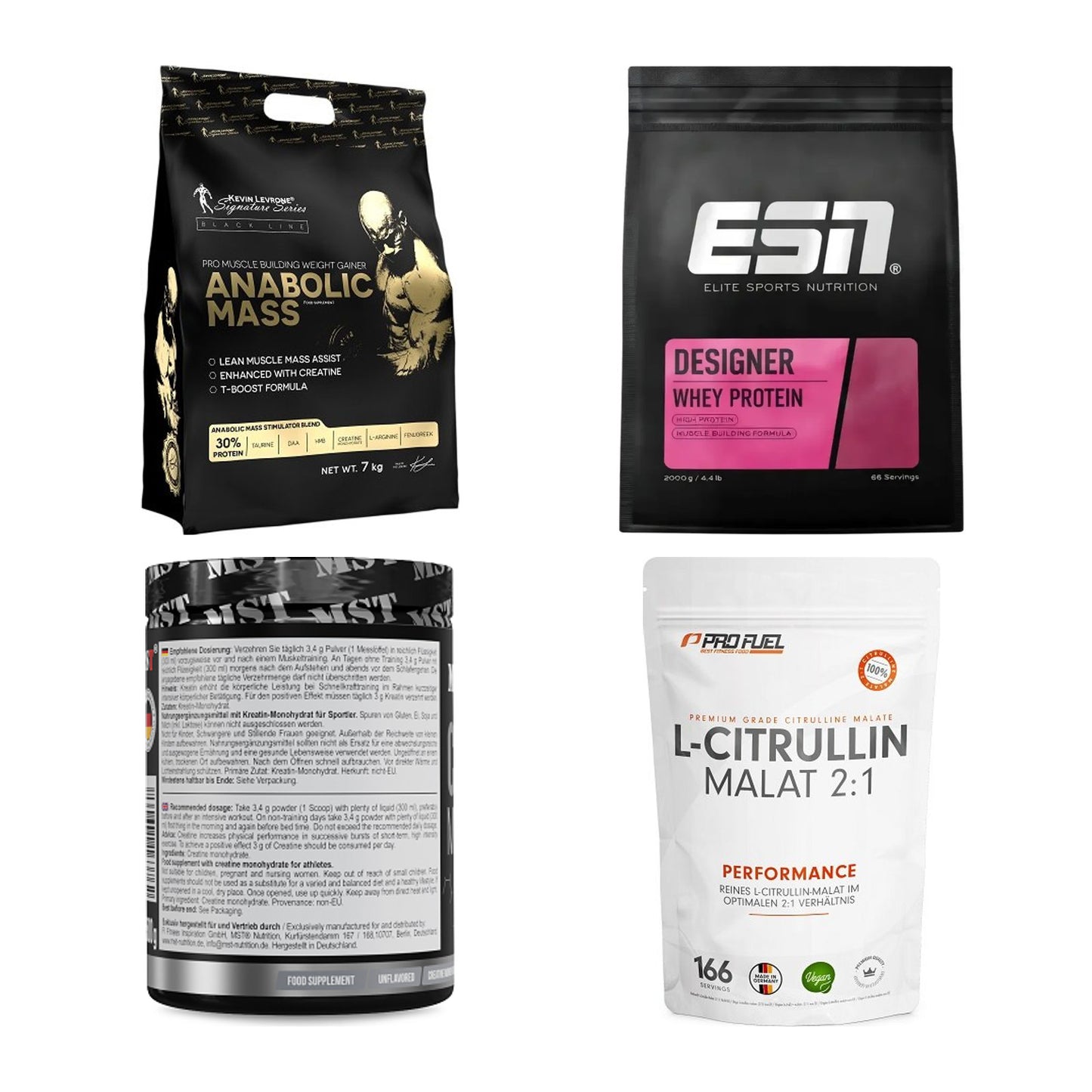Masseaufbau für Fortgeschrittene: Kevin Levrone Anabolic + 3 weitere – alle enthaltenen Artikel