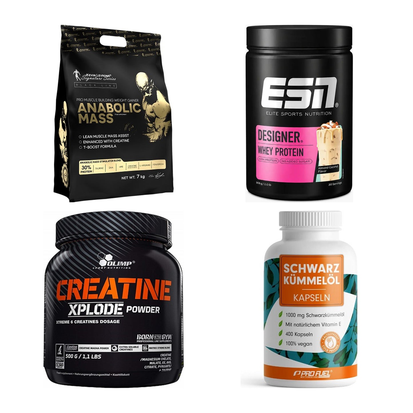Masseaufbau für Fortgeschrittene: Kevin Levrone Anabolic + 3 weitere – alle enthaltenen Artikel