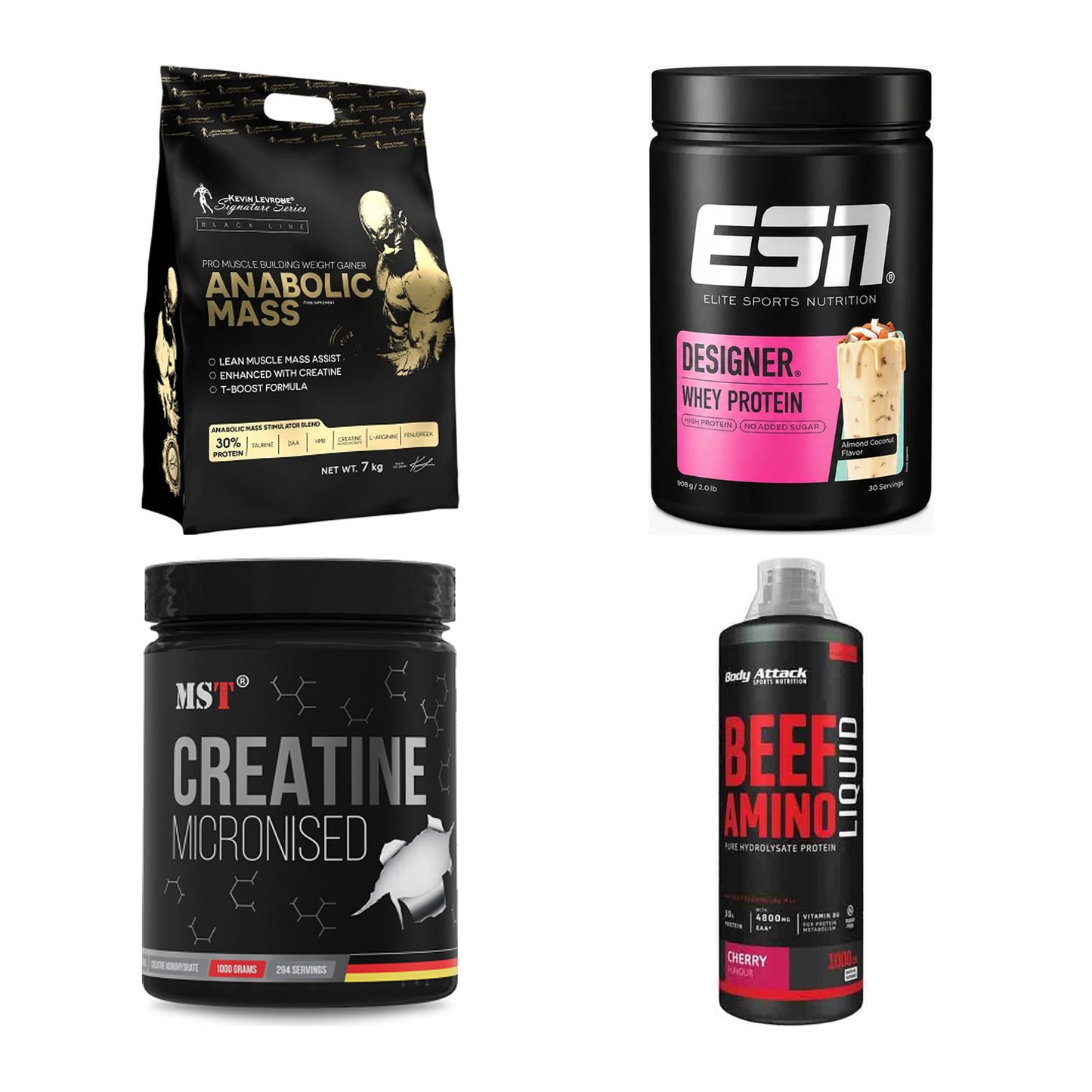 Masseaufbau für Fortgeschrittene: Kevin Levrone Anabolic + 3 weitere – alle enthaltenen Artikel
