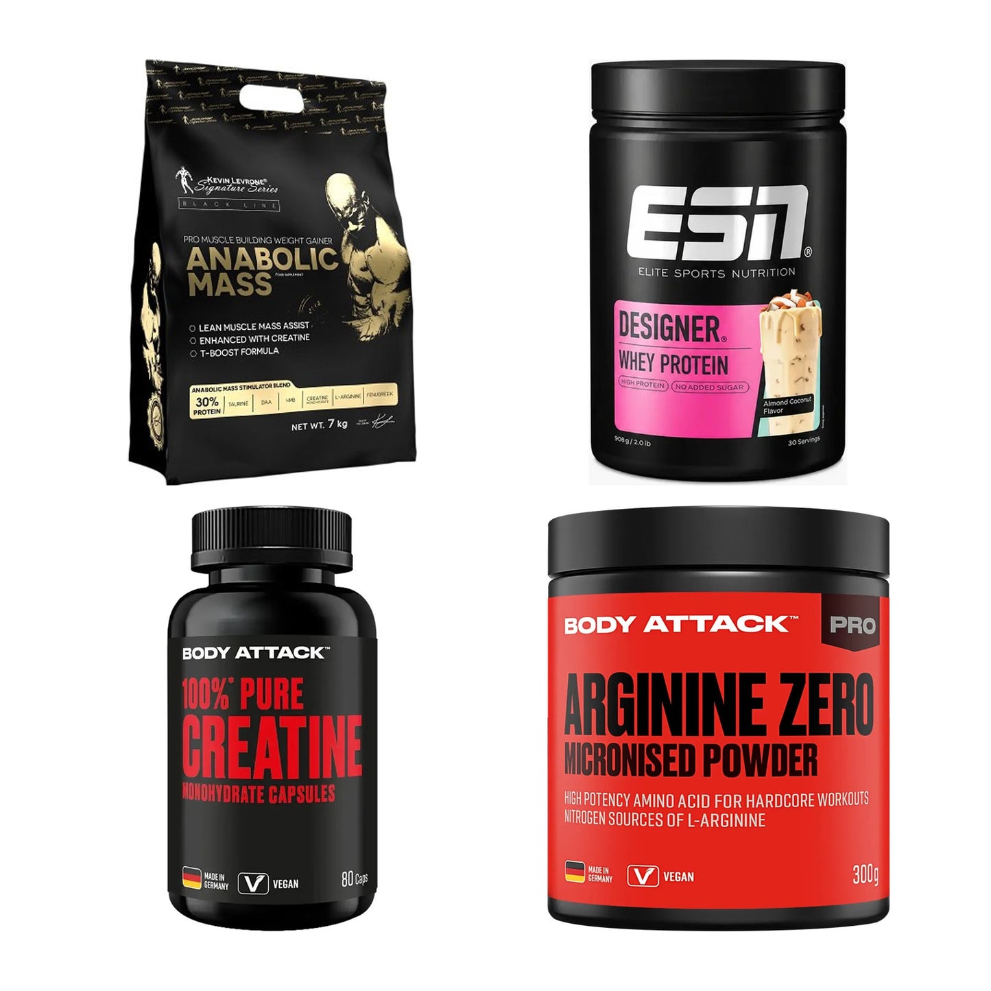 Masseaufbau für Fortgeschrittene: Kevin Levrone Anabolic + 3 weitere – alle enthaltenen Artikel