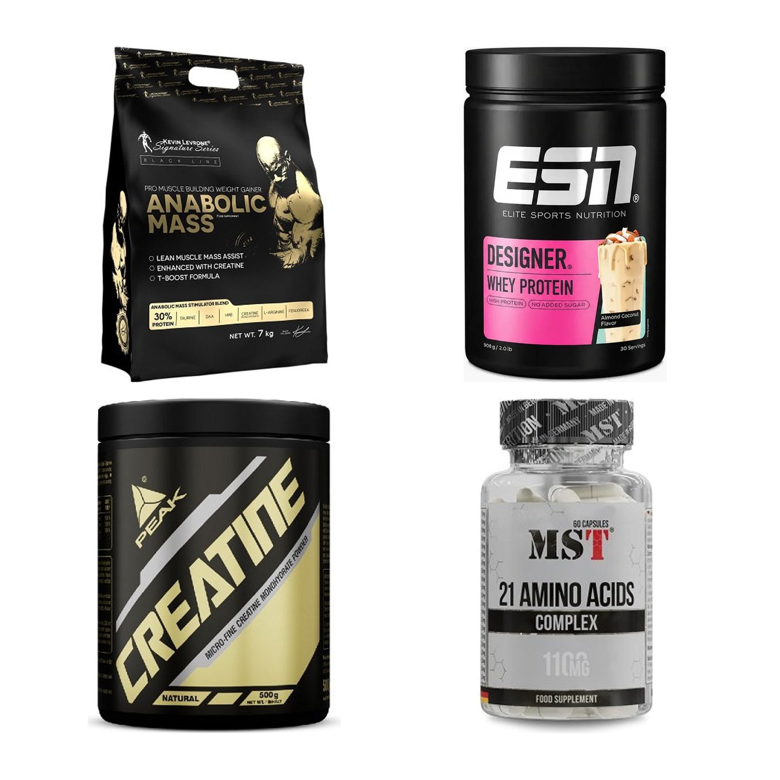 Masseaufbau für Fortgeschrittene: Kevin Levrone Anabolic + 3 weitere – alle enthaltenen Artikel