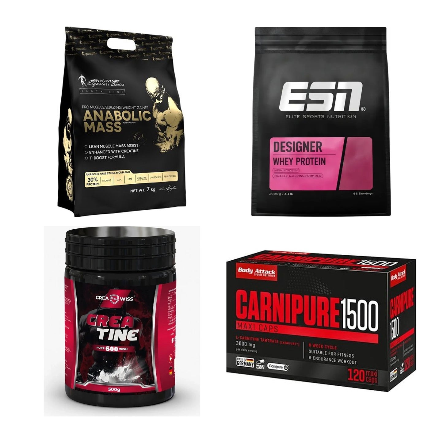 Masseaufbau für Fortgeschrittene: Kevin Levrone Anabolic + 3 weitere – alle enthaltenen Artikel