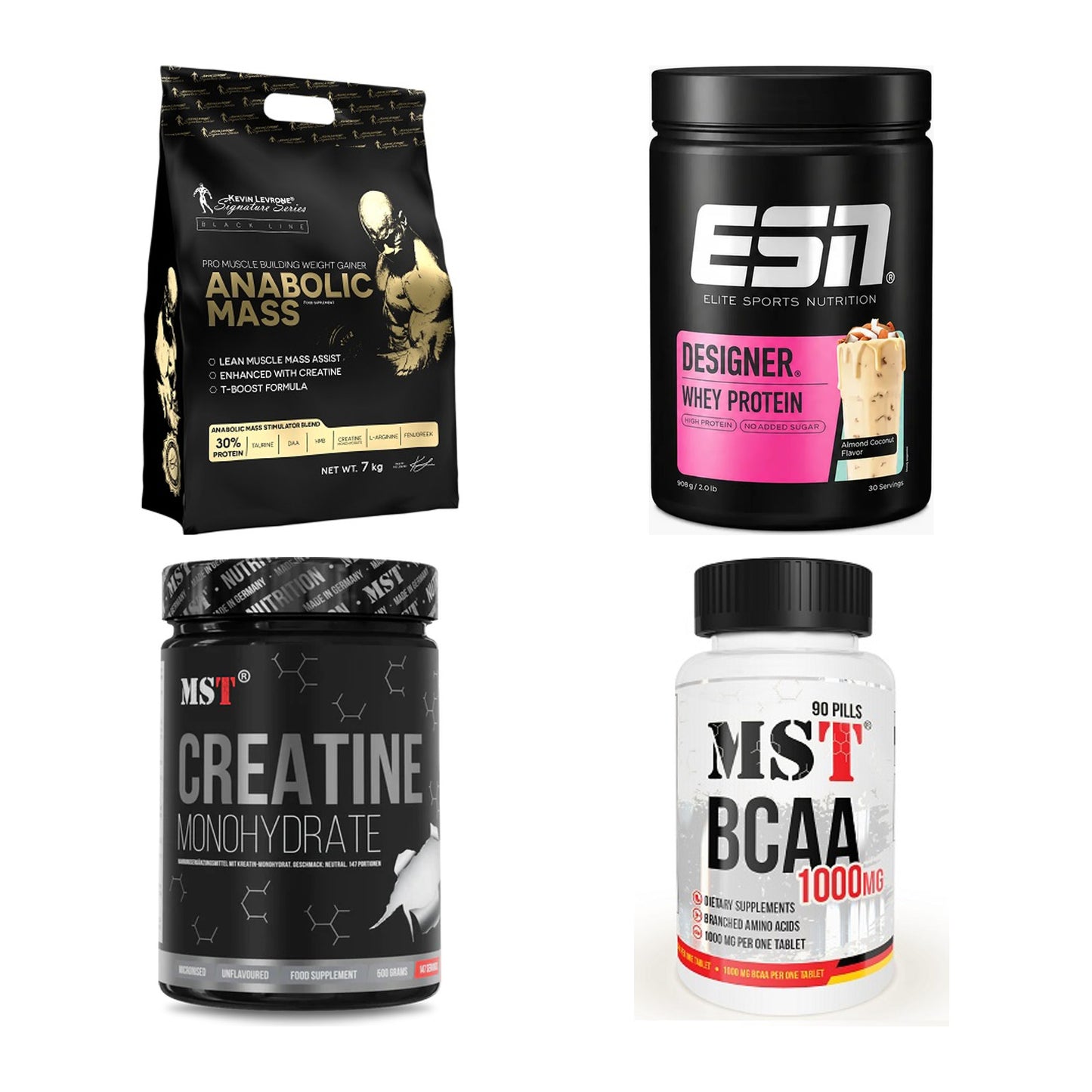 Masseaufbau für Fortgeschrittene: Kevin Levrone Anabolic + 3 weitere – alle enthaltenen Artikel