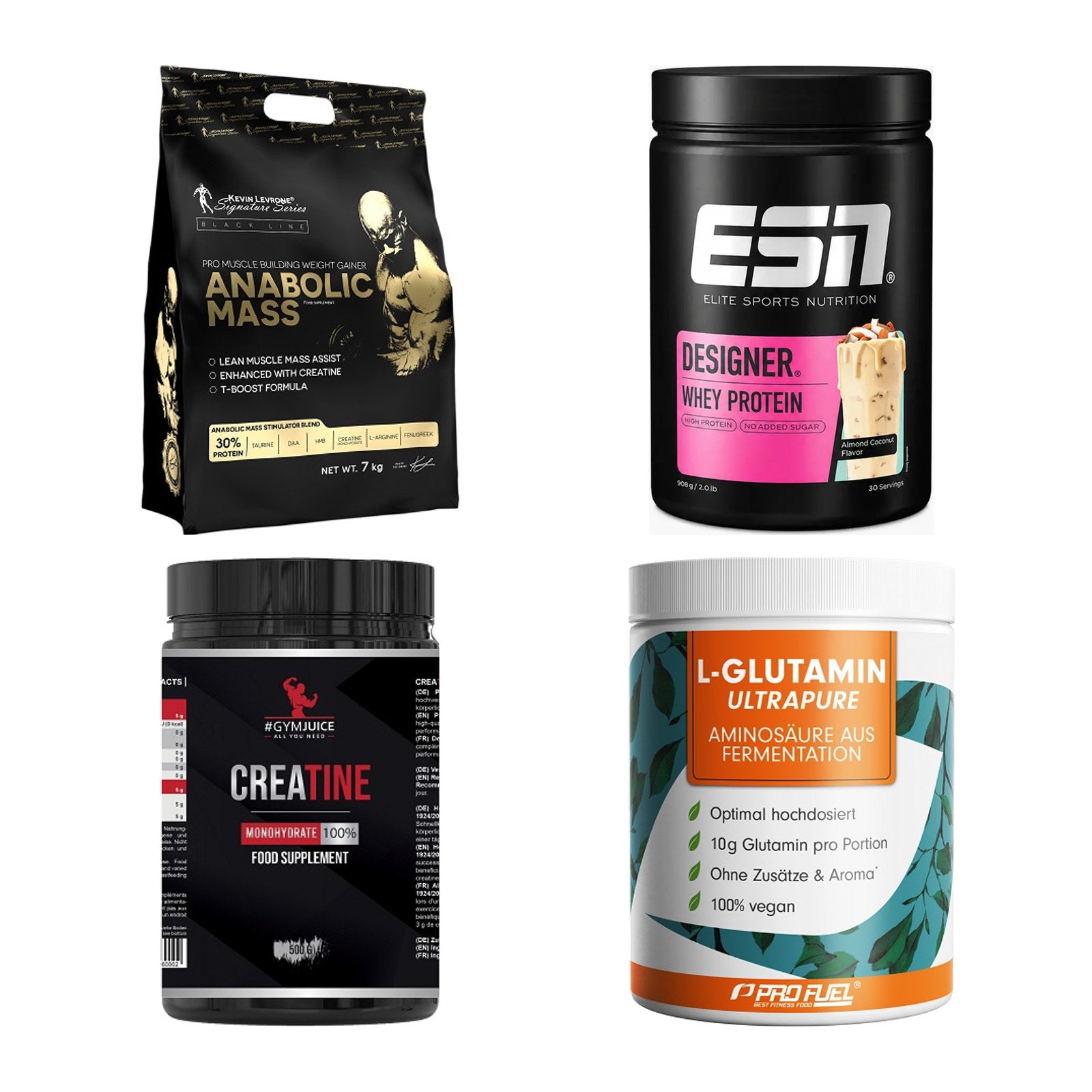 Masseaufbau für Fortgeschrittene: Kevin Levrone Anabolic + 3 weitere – alle enthaltenen Artikel