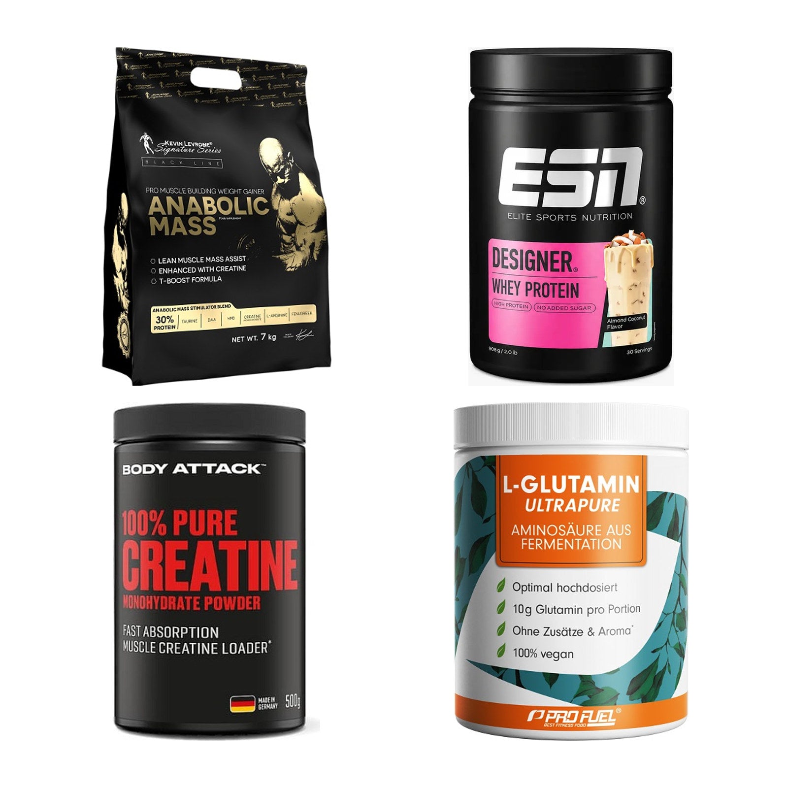 Masseaufbau für Fortgeschrittene: Kevin Levrone Anabolic + 3 weitere – alle enthaltenen Artikel