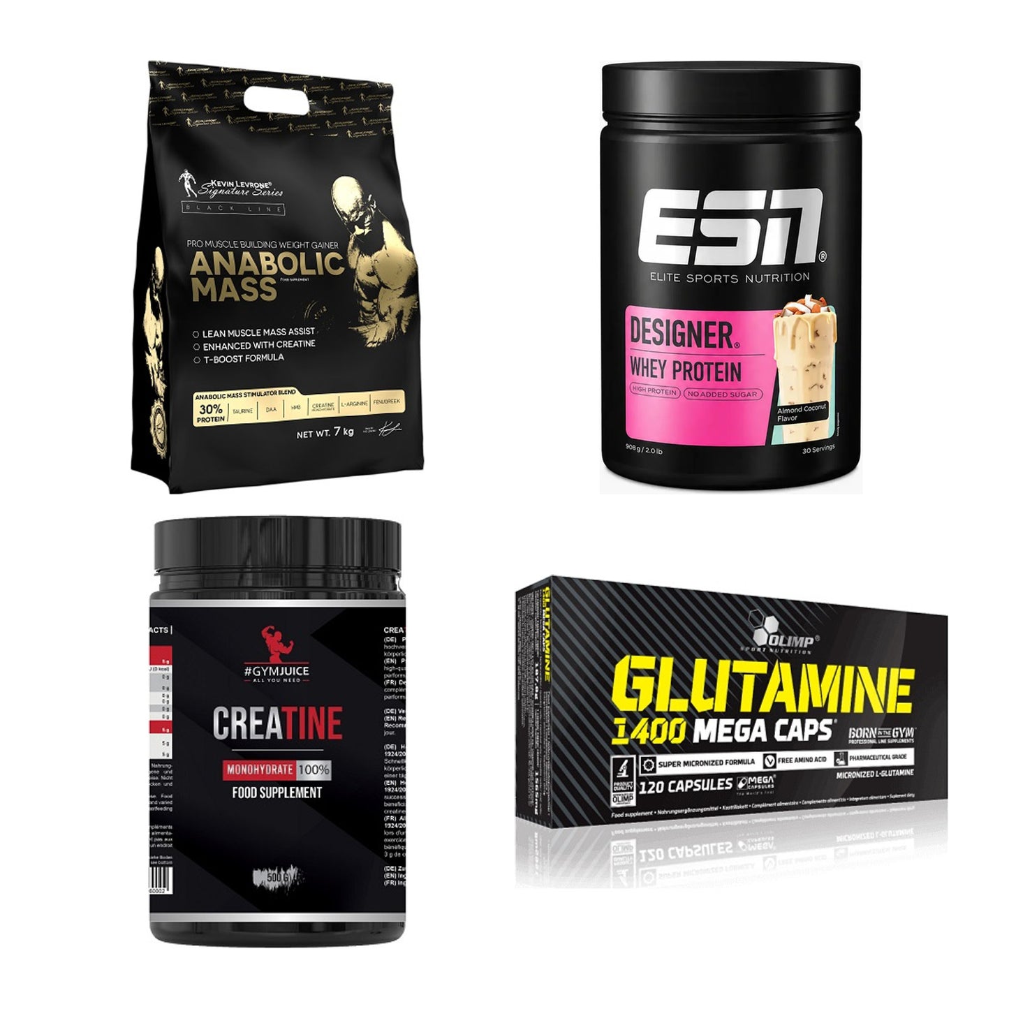 Masseaufbau für Fortgeschrittene: Kevin Levrone Anabolic + 3 weitere – alle enthaltenen Artikel