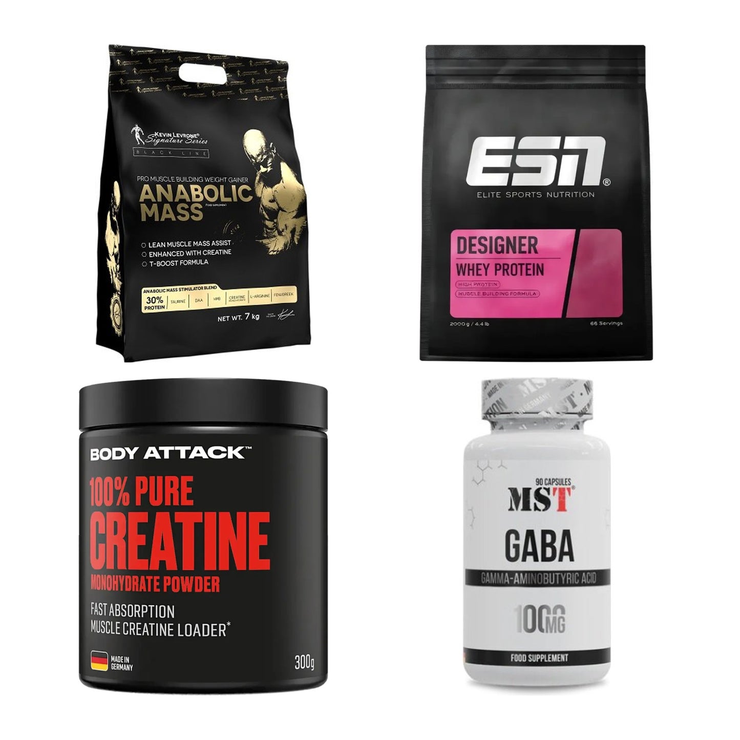 Masseaufbau für Fortgeschrittene: Kevin Levrone Anabolic + 3 weitere – alle enthaltenen Artikel