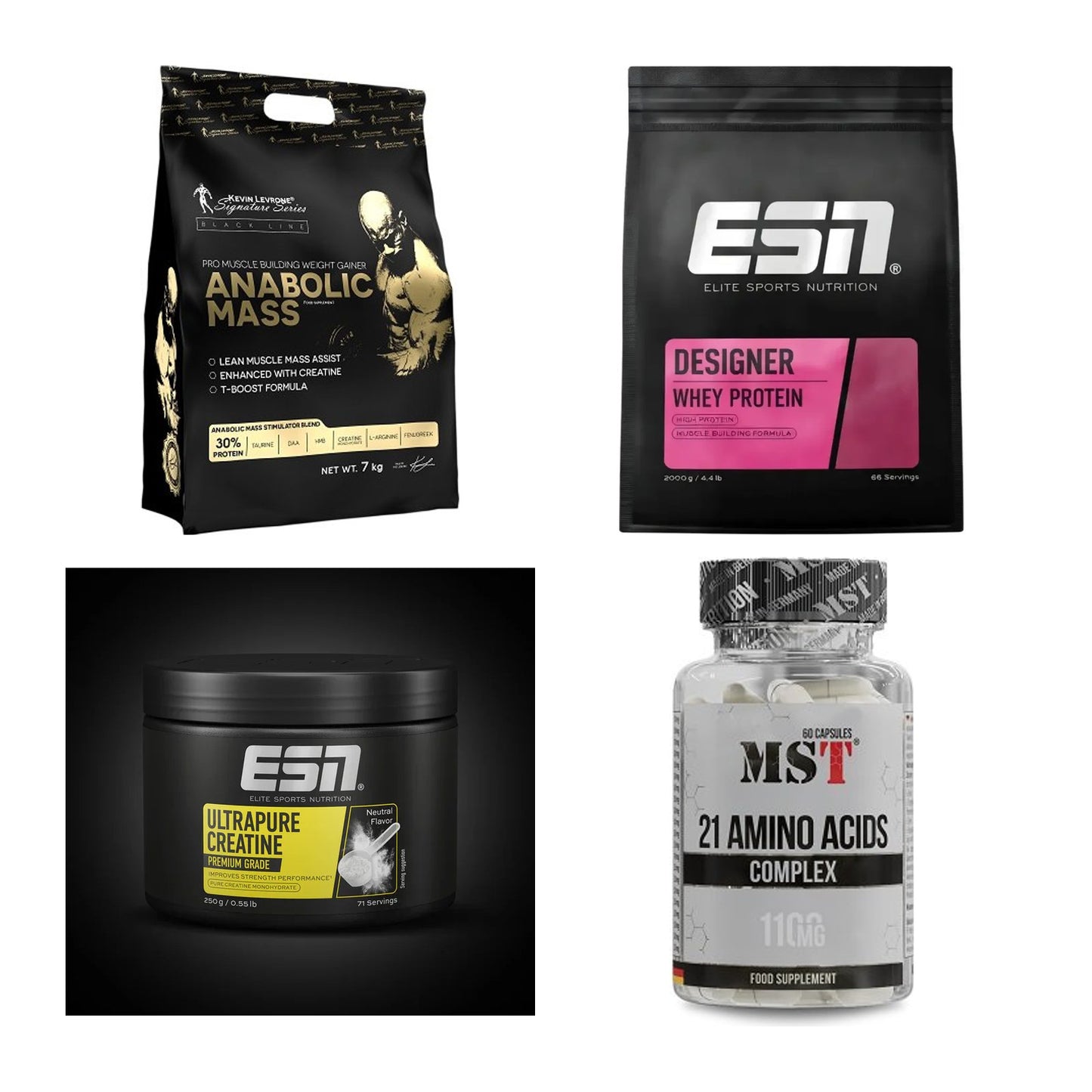 Masseaufbau für Fortgeschrittene: Kevin Levrone Anabolic + 3 weitere – alle enthaltenen Artikel