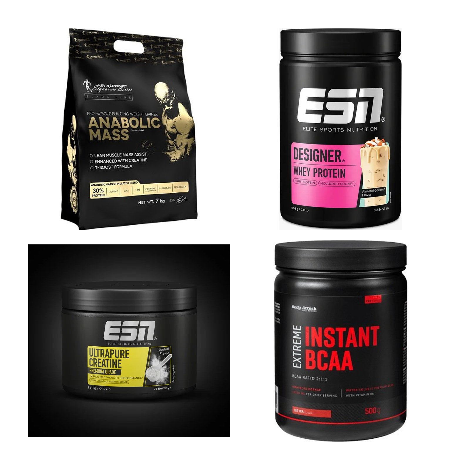 Masseaufbau für Fortgeschrittene: Kevin Levrone Anabolic + 3 weitere – alle enthaltenen Artikel