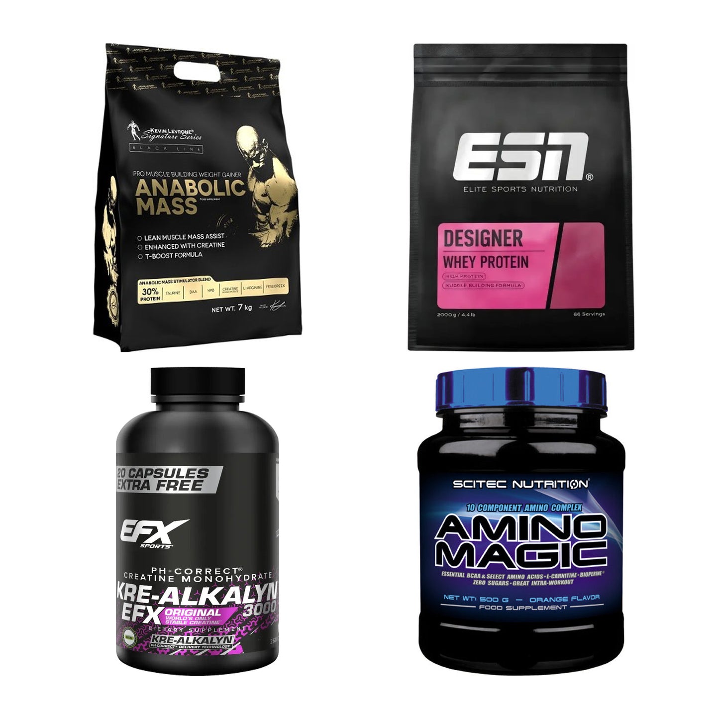 Masseaufbau für Fortgeschrittene: Kevin Levrone Anabolic + 3 weitere – alle enthaltenen Artikel