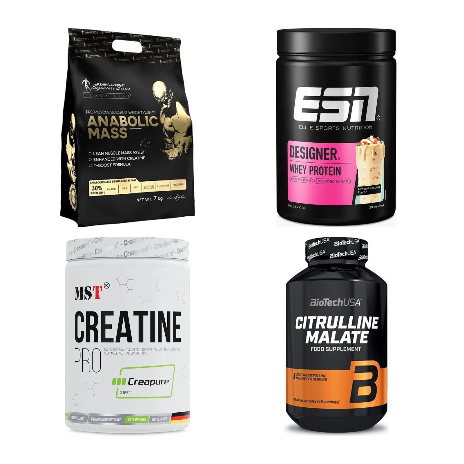 Masseaufbau für Fortgeschrittene: Kevin Levrone Anabolic + 3 weitere – alle enthaltenen Artikel