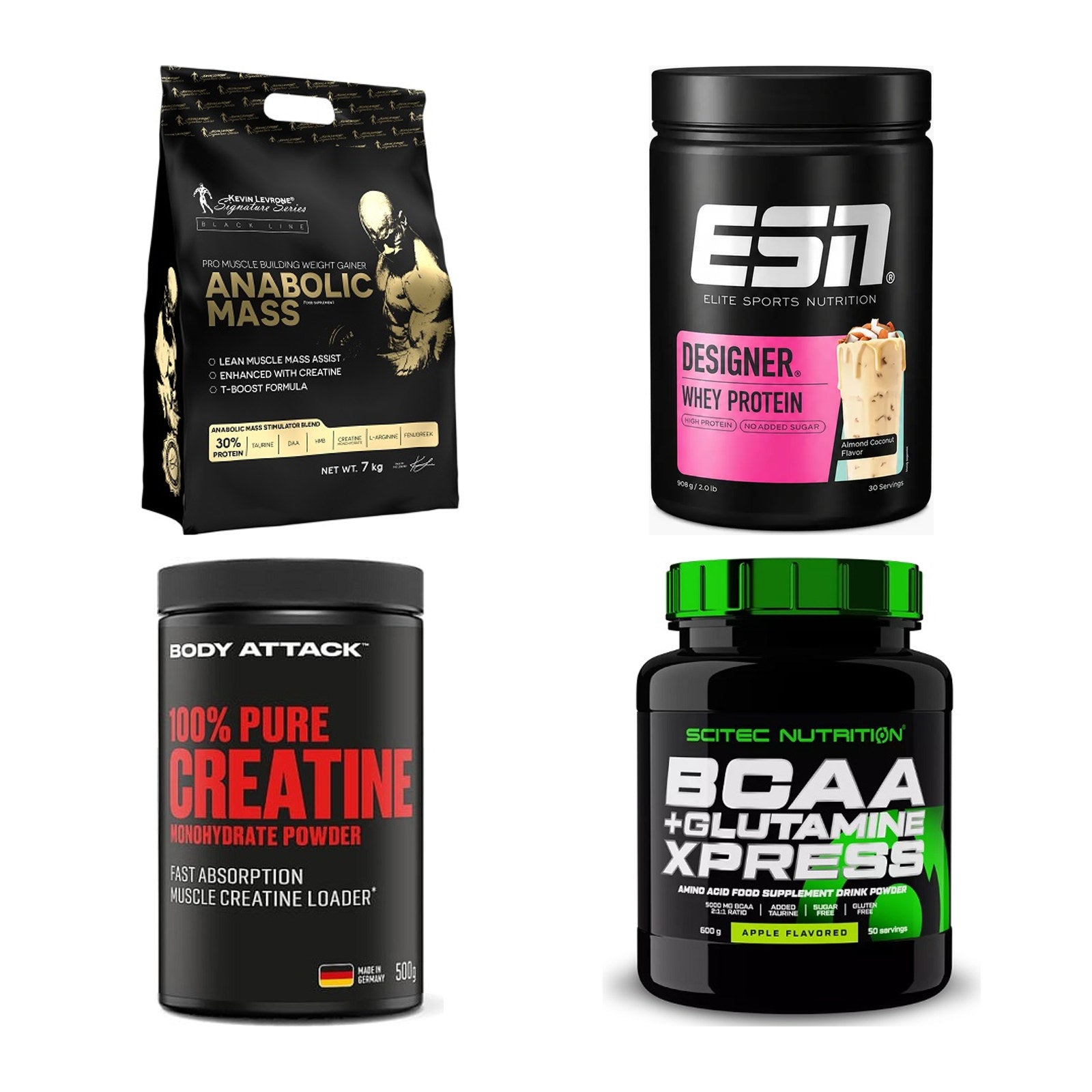 Masseaufbau für Fortgeschrittene: Kevin Levrone Anabolic + 3 weitere – alle enthaltenen Artikel
