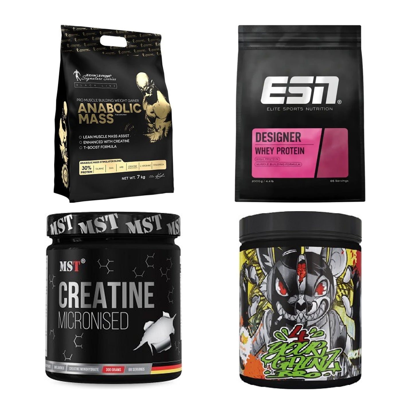 Masseaufbau für Fortgeschrittene: Kevin Levrone Anabolic + 3 weitere – alle enthaltenen Artikel