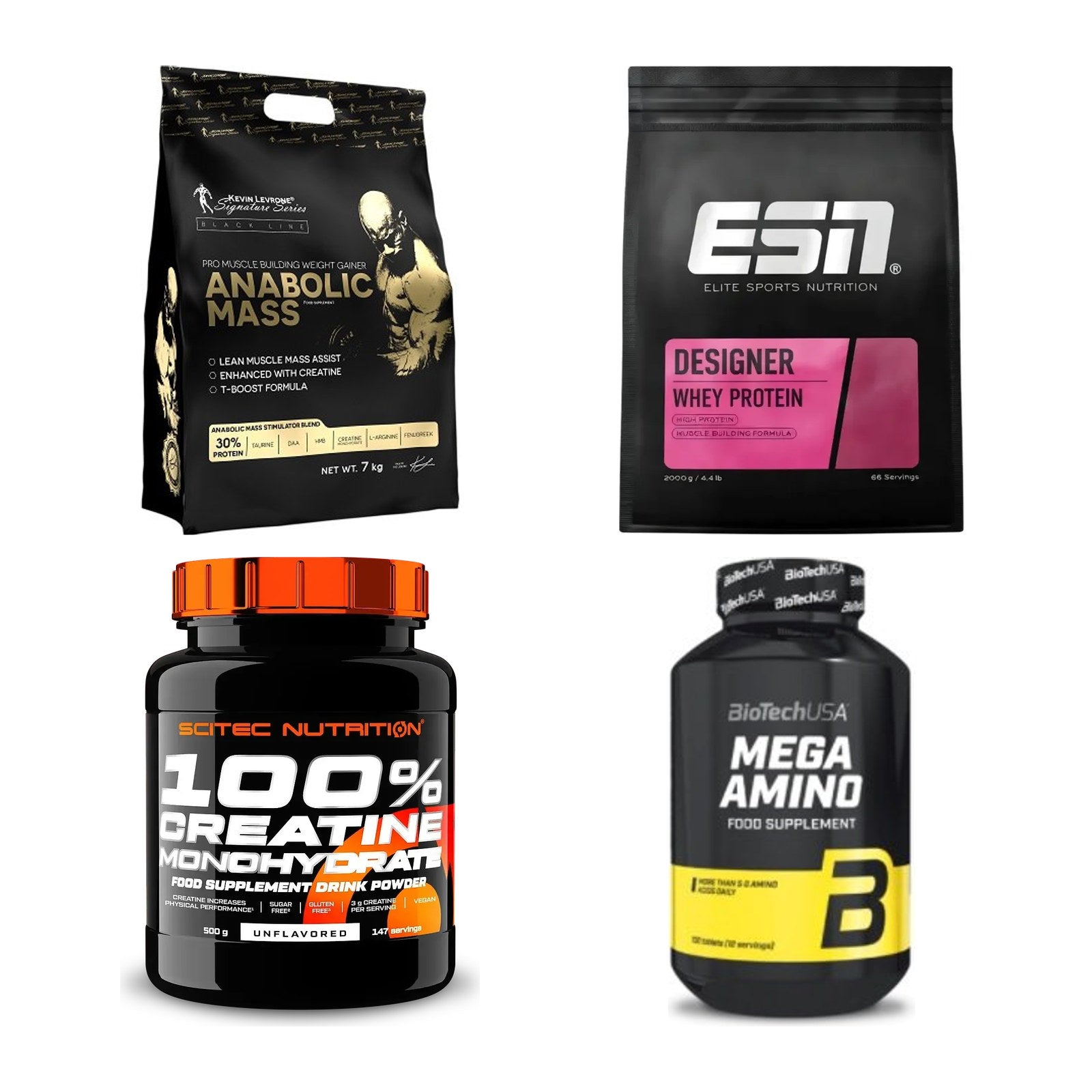 Masseaufbau für Fortgeschrittene: Kevin Levrone Anabolic + 3 weitere – alle enthaltenen Artikel