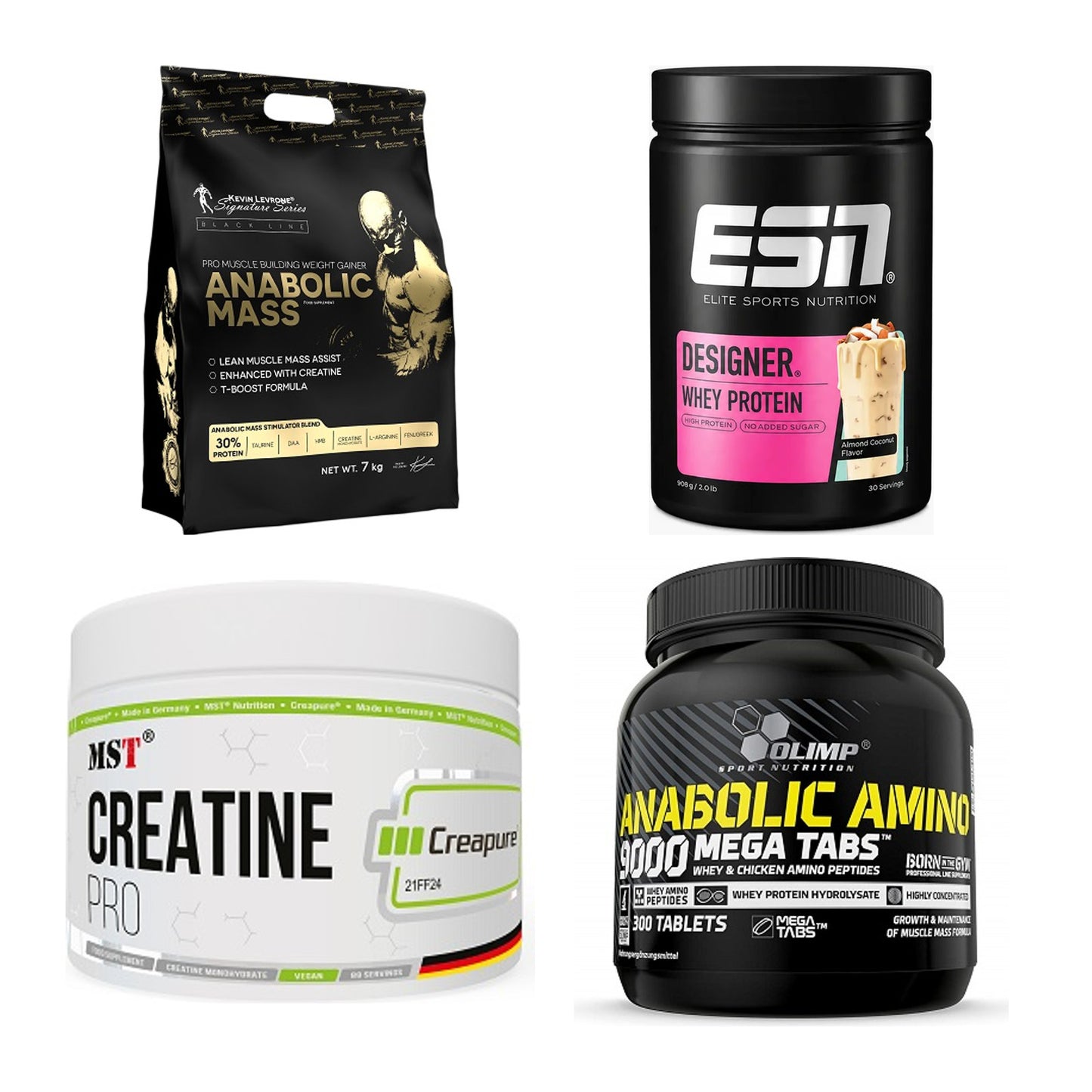 Masseaufbau für Fortgeschrittene: Kevin Levrone Anabolic + 3 weitere – alle enthaltenen Artikel