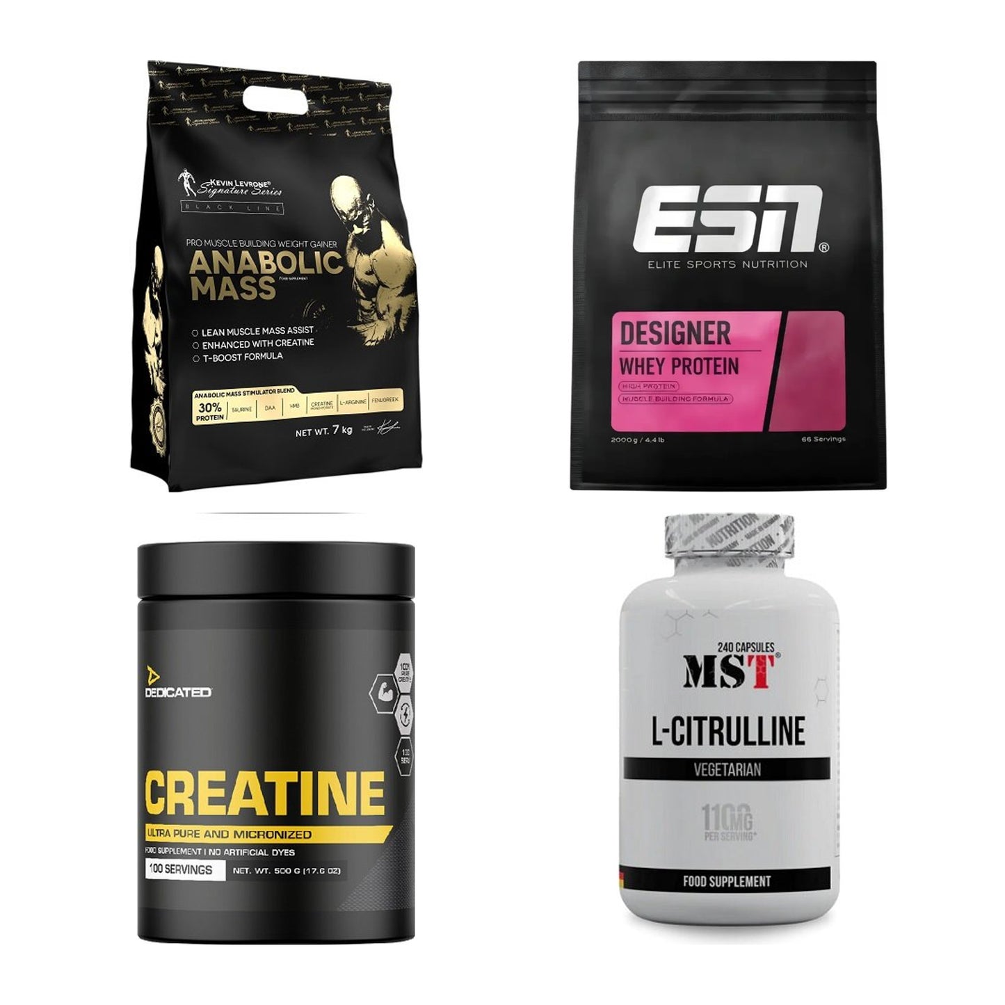 Masseaufbau für Fortgeschrittene: Kevin Levrone Anabolic + 3 weitere – alle enthaltenen Artikel