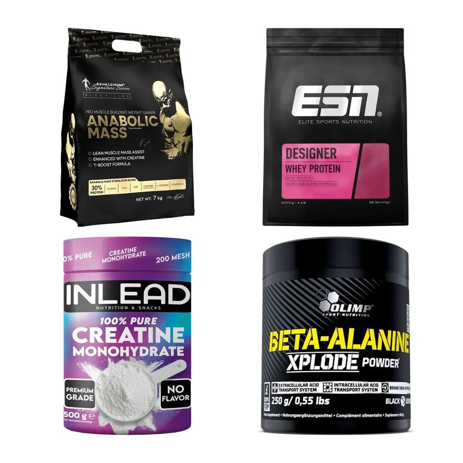 Masseaufbau für Fortgeschrittene: Kevin Levrone Anabolic + 3 weitere – alle enthaltenen Artikel