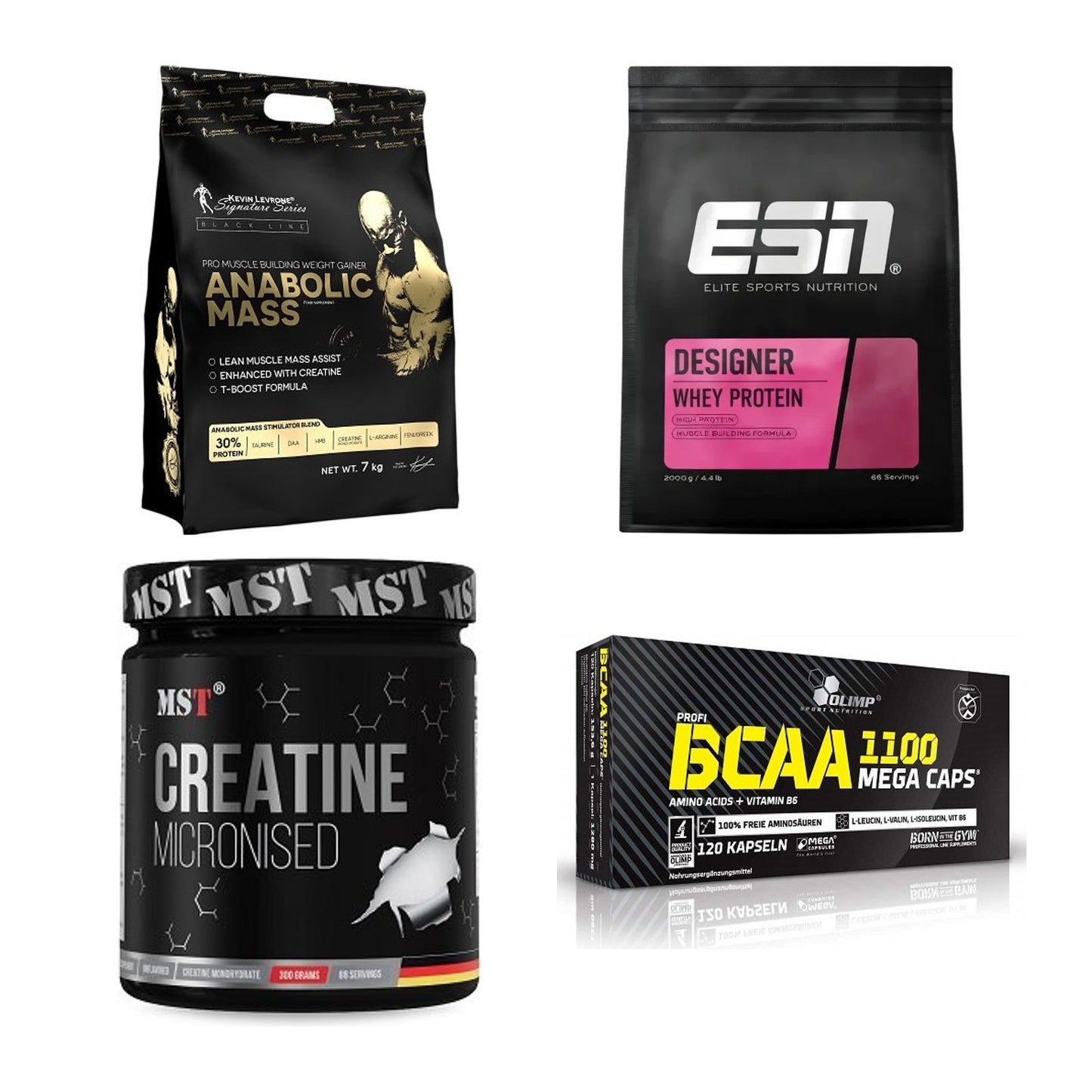 Masseaufbau für Fortgeschrittene: Kevin Levrone Anabolic + 3 weitere – alle enthaltenen Artikel