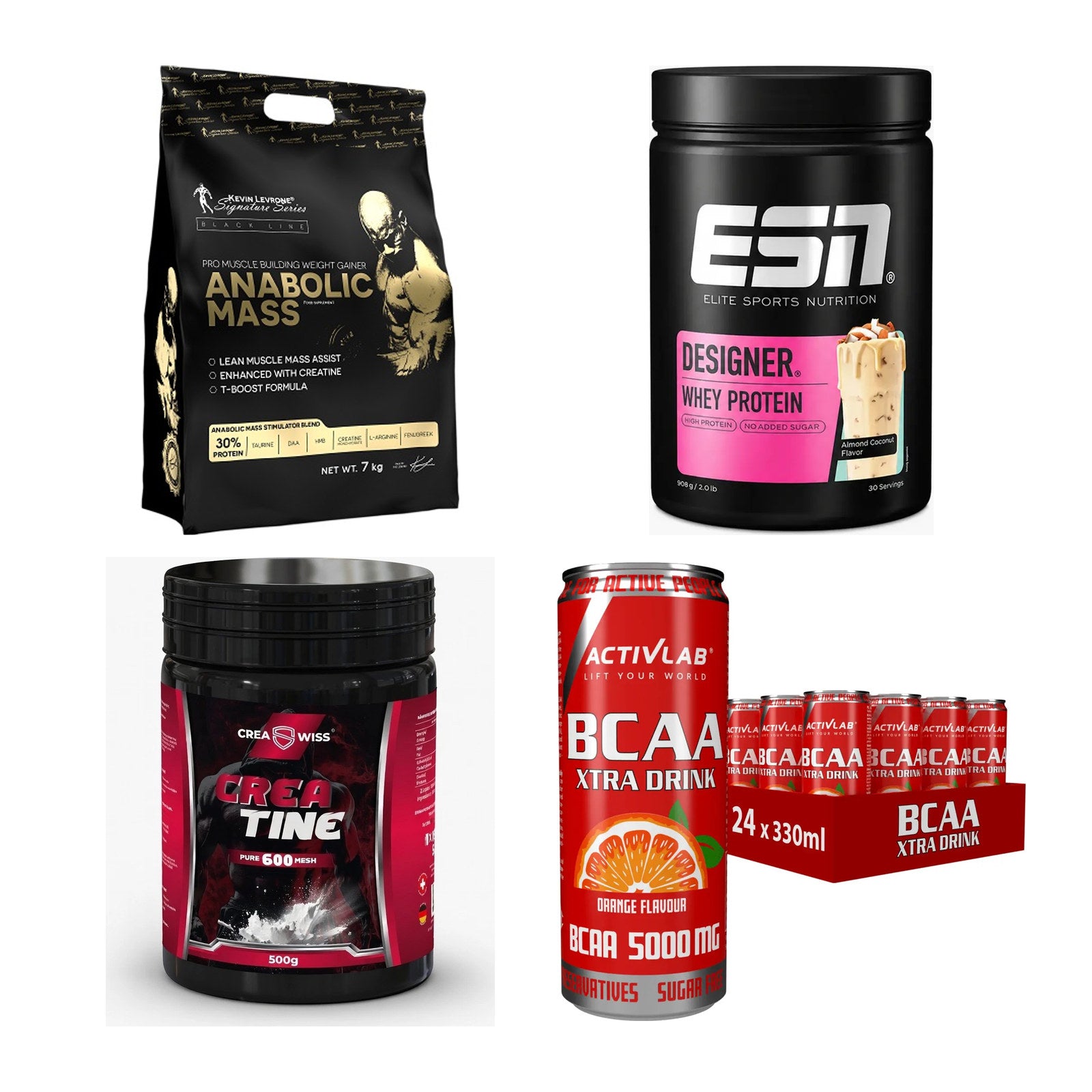 Masseaufbau für Fortgeschrittene: Kevin Levrone Anabolic + 3 weitere – alle enthaltenen Artikel