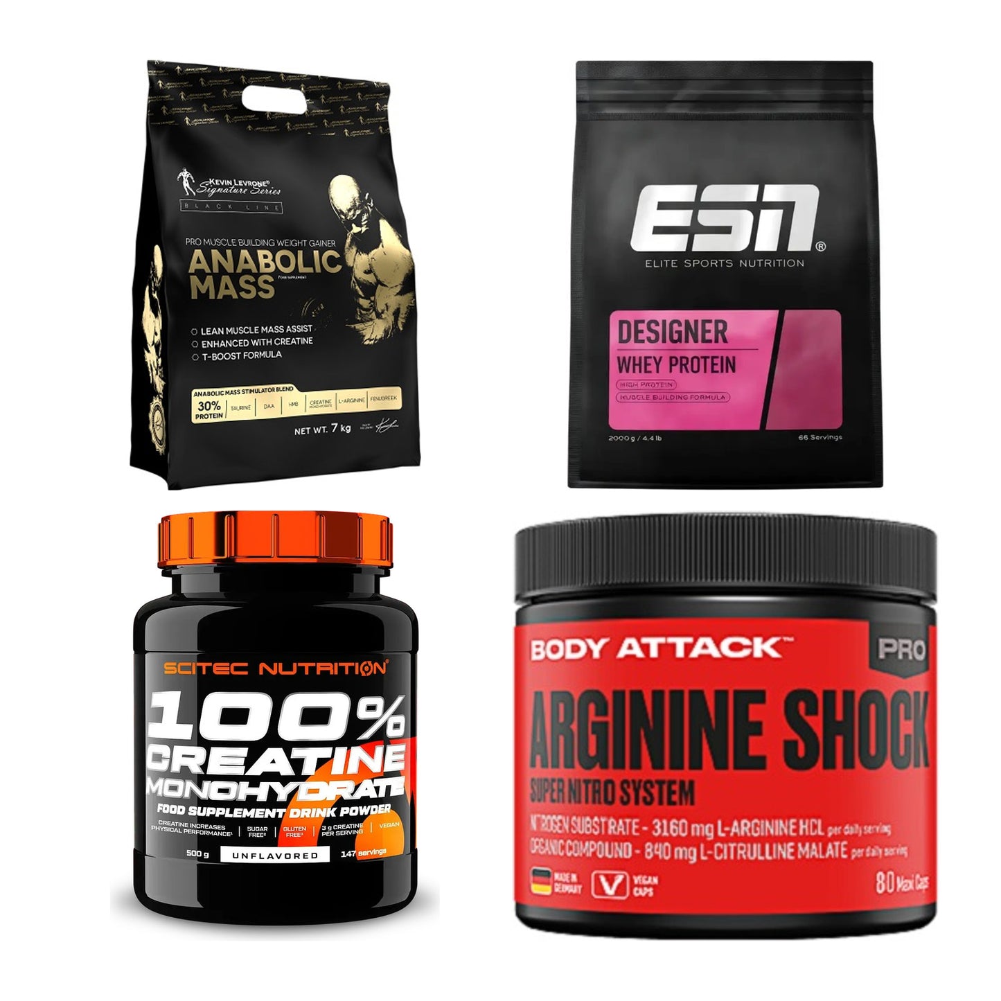 Masseaufbau für Fortgeschrittene: Kevin Levrone Anabolic + 3 weitere – alle enthaltenen Artikel