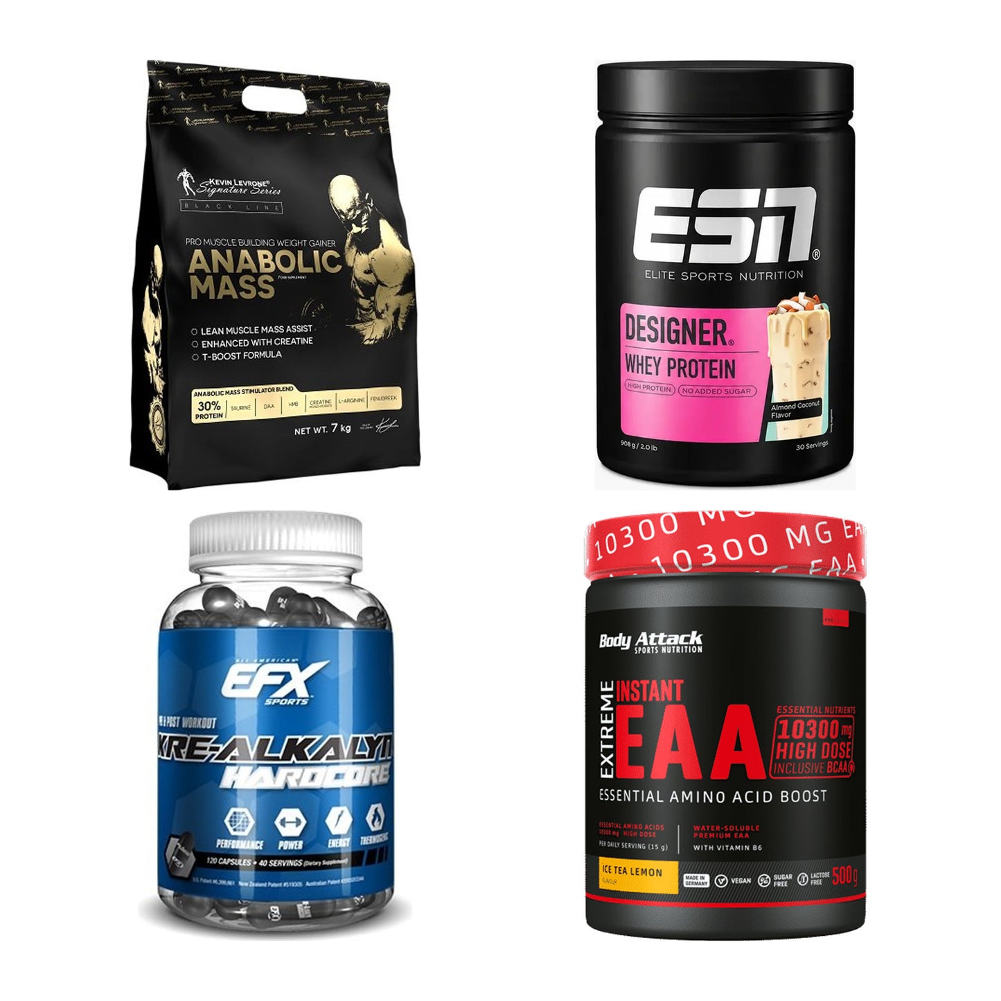 Masseaufbau für Fortgeschrittene: Kevin Levrone Anabolic + 3 weitere – alle enthaltenen Artikel