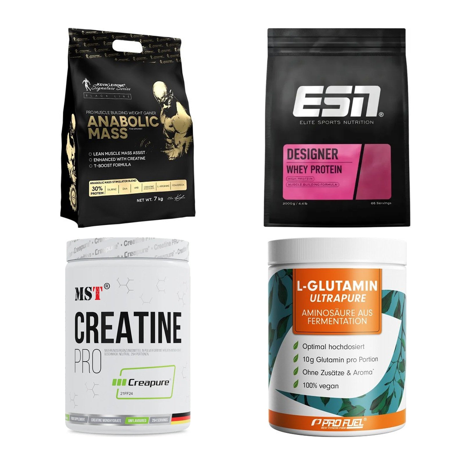 Masseaufbau für Fortgeschrittene: Kevin Levrone Anabolic + 3 weitere – alle enthaltenen Artikel