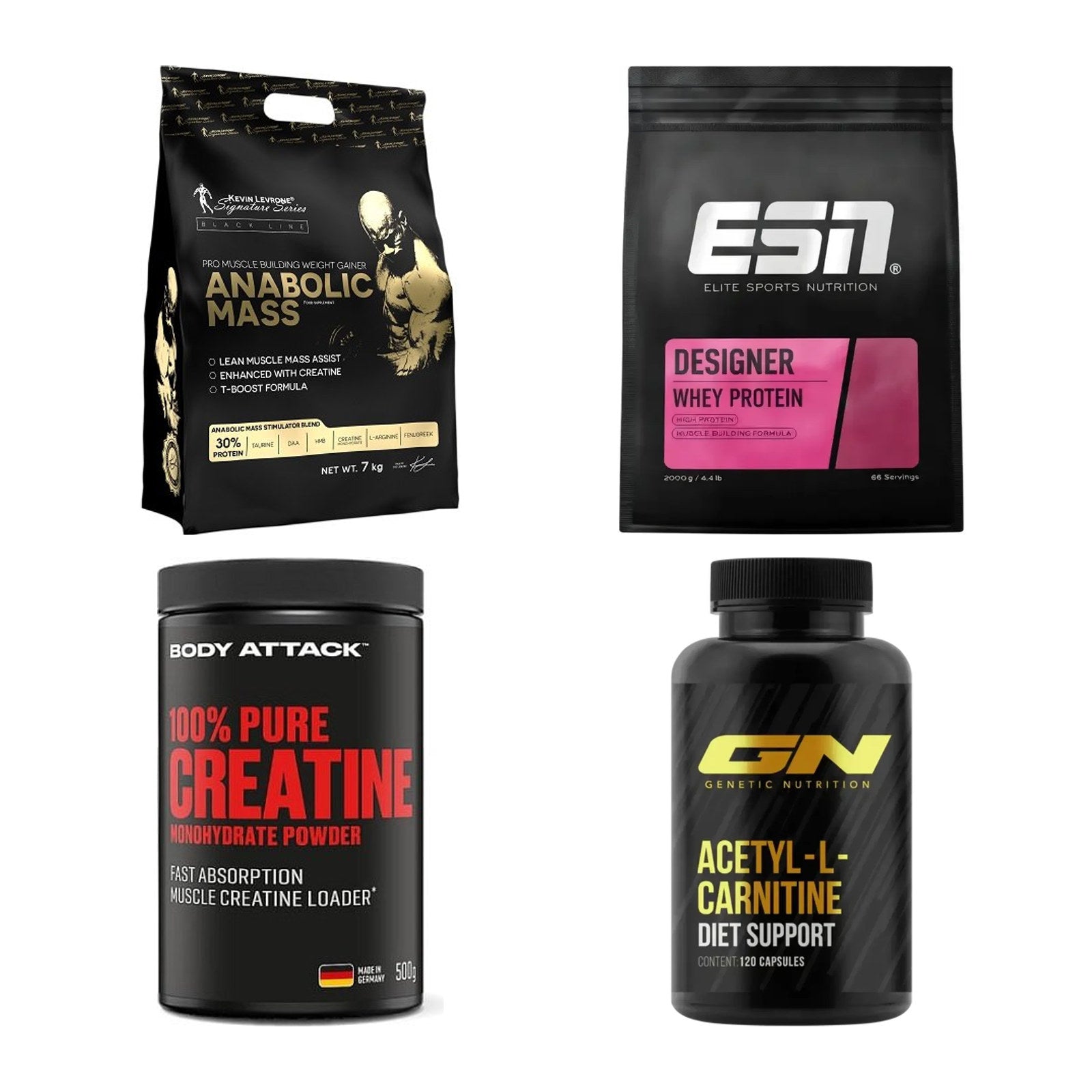Masseaufbau für Fortgeschrittene: Kevin Levrone Anabolic + 3 weitere – alle enthaltenen Artikel