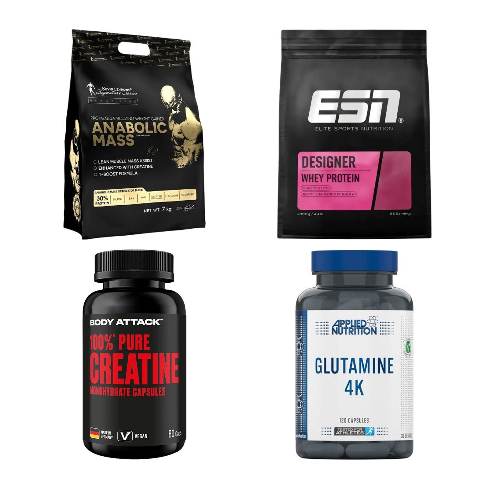 Masseaufbau für Fortgeschrittene: Kevin Levrone Anabolic + 3 weitere – alle enthaltenen Artikel