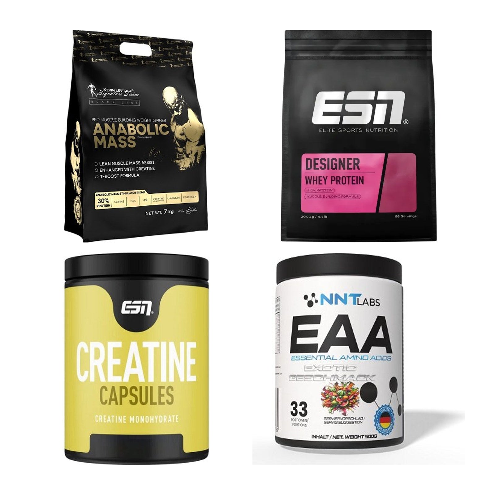 Masseaufbau für Fortgeschrittene: Kevin Levrone Anabolic + 3 weitere – alle enthaltenen Artikel