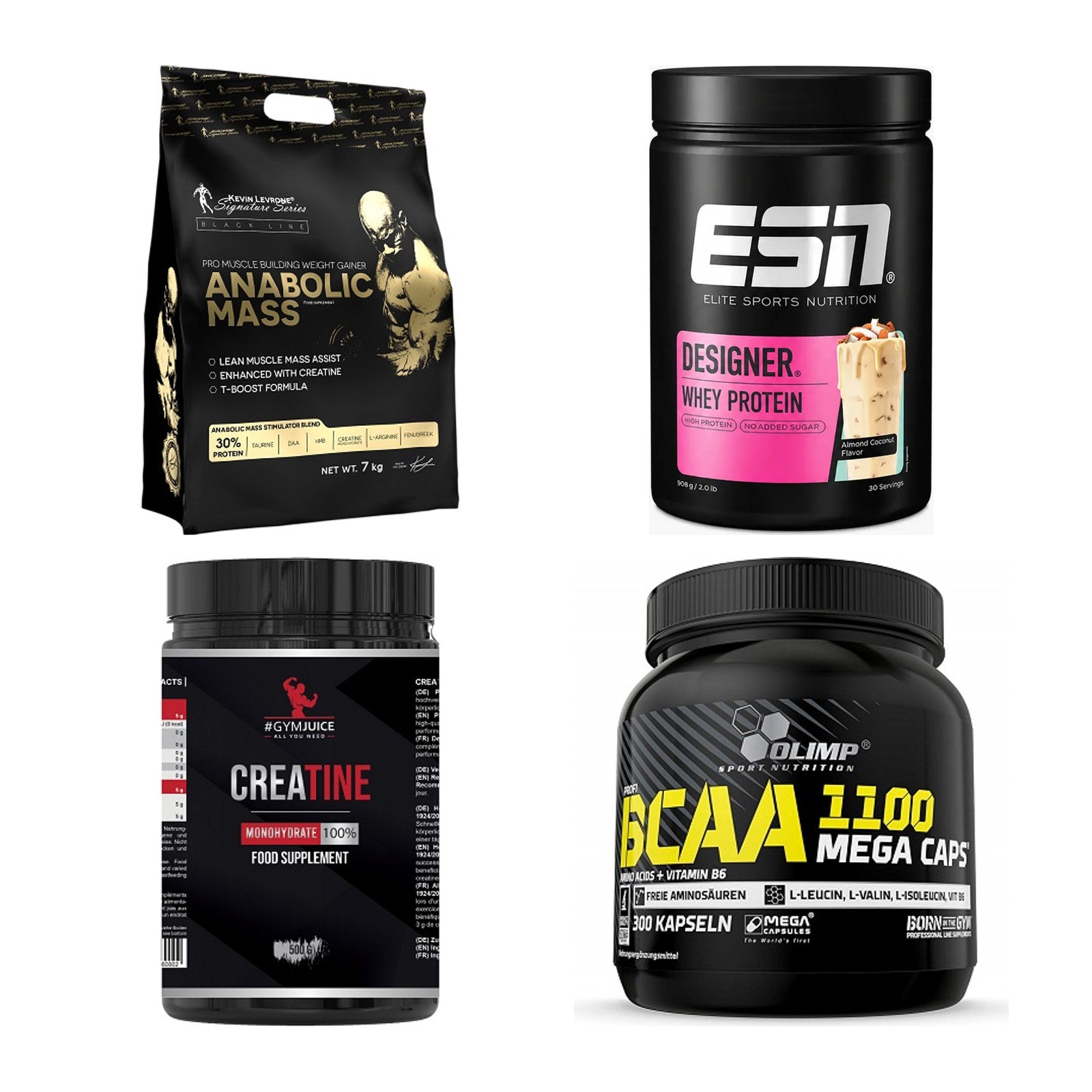 Masseaufbau für Fortgeschrittene: Kevin Levrone Anabolic + 3 weitere – alle enthaltenen Artikel