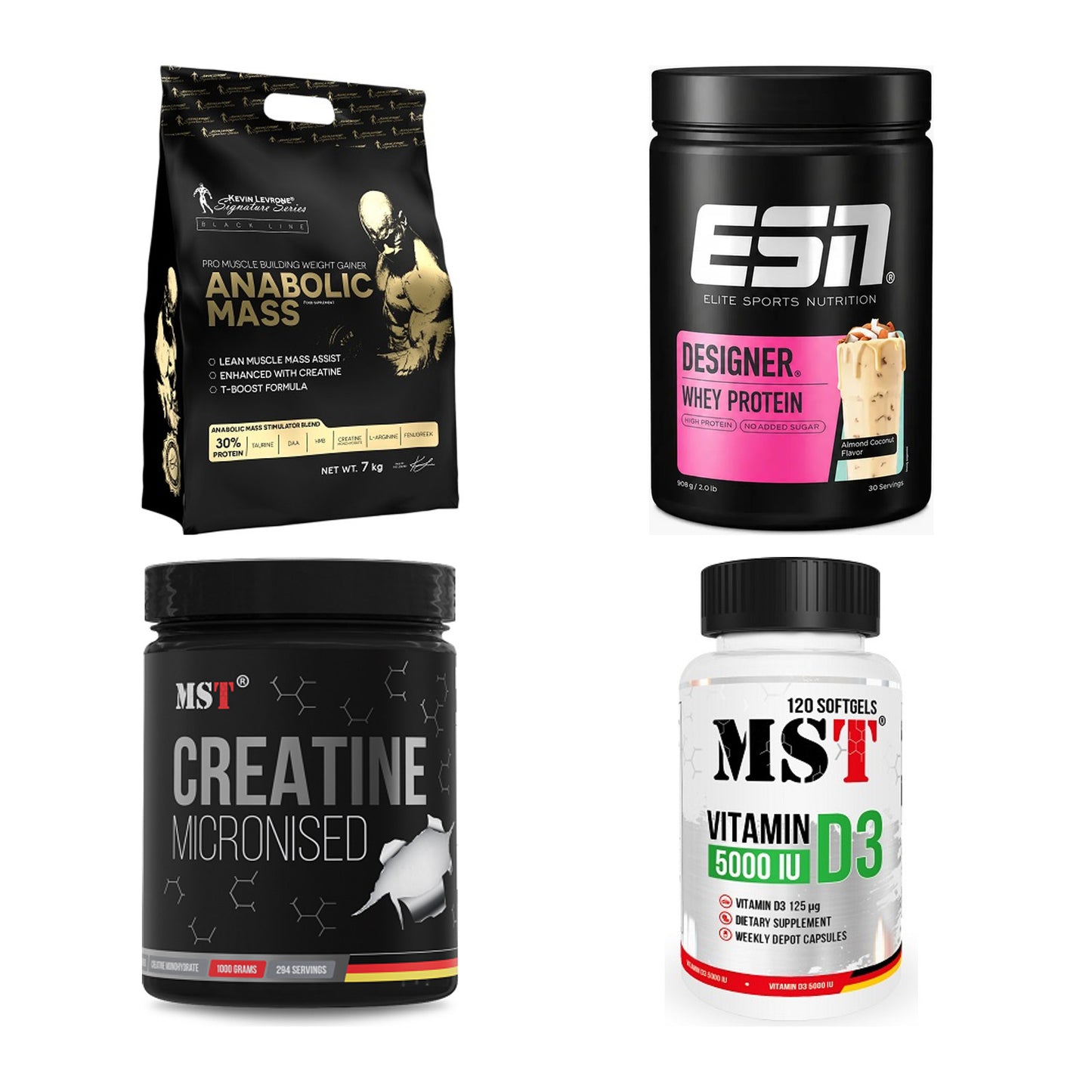 Masseaufbau für Fortgeschrittene: Kevin Levrone Anabolic + 3 weitere – alle enthaltenen Artikel