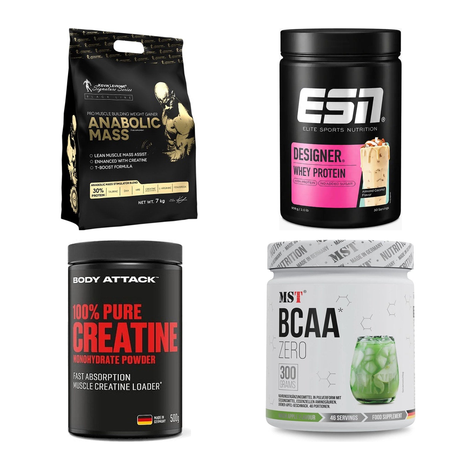 Masseaufbau für Fortgeschrittene: Kevin Levrone Anabolic + 3 weitere – alle enthaltenen Artikel