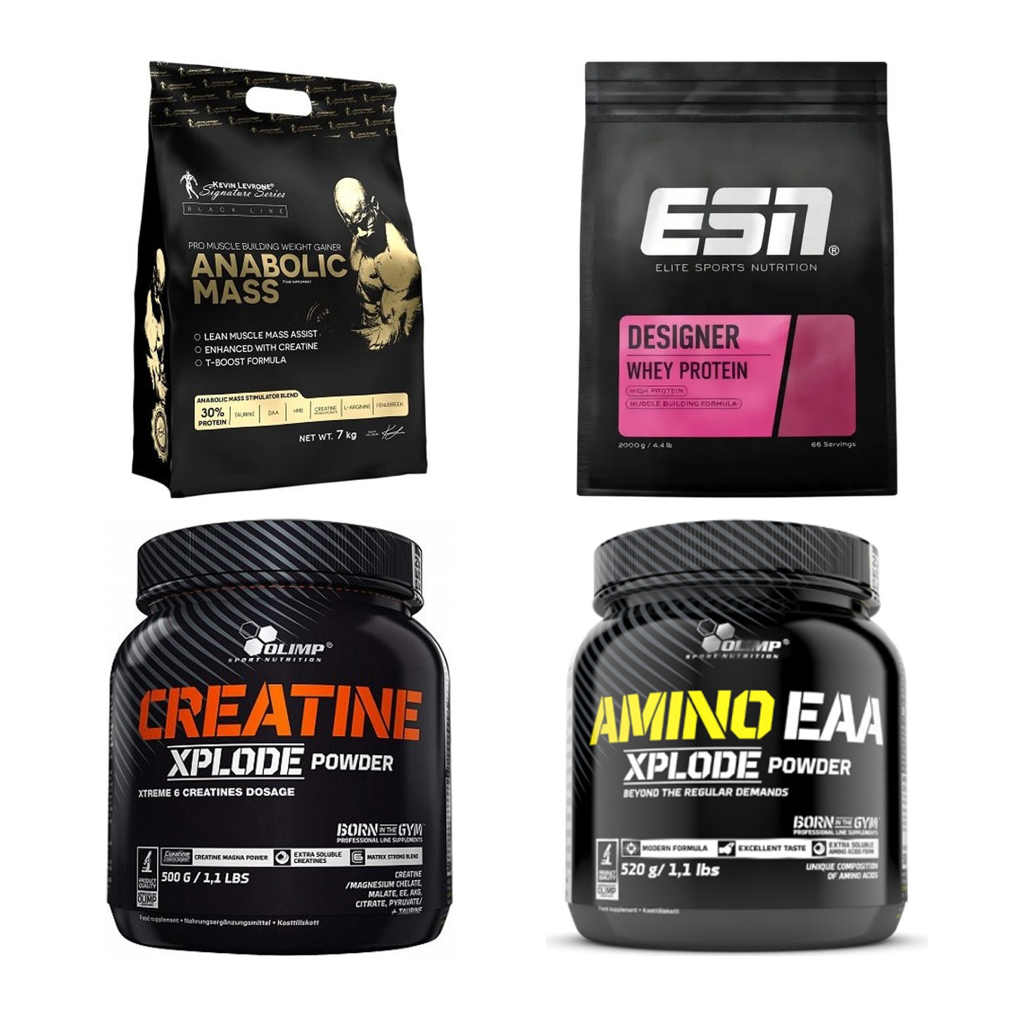 Masseaufbau für Fortgeschrittene: Kevin Levrone Anabolic + 3 weitere – alle enthaltenen Artikel
