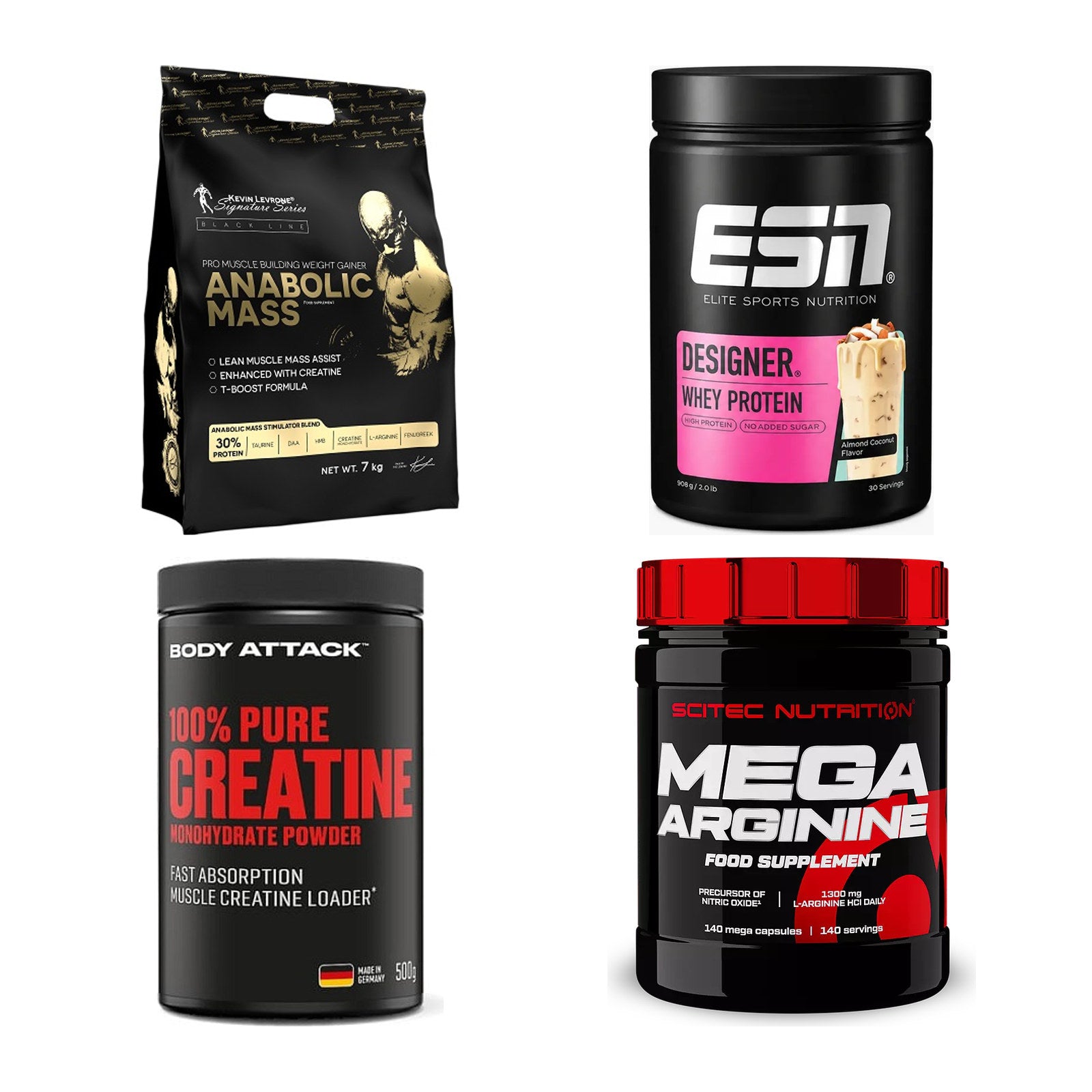 Masseaufbau für Fortgeschrittene: Kevin Levrone Anabolic + 3 weitere – alle enthaltenen Artikel