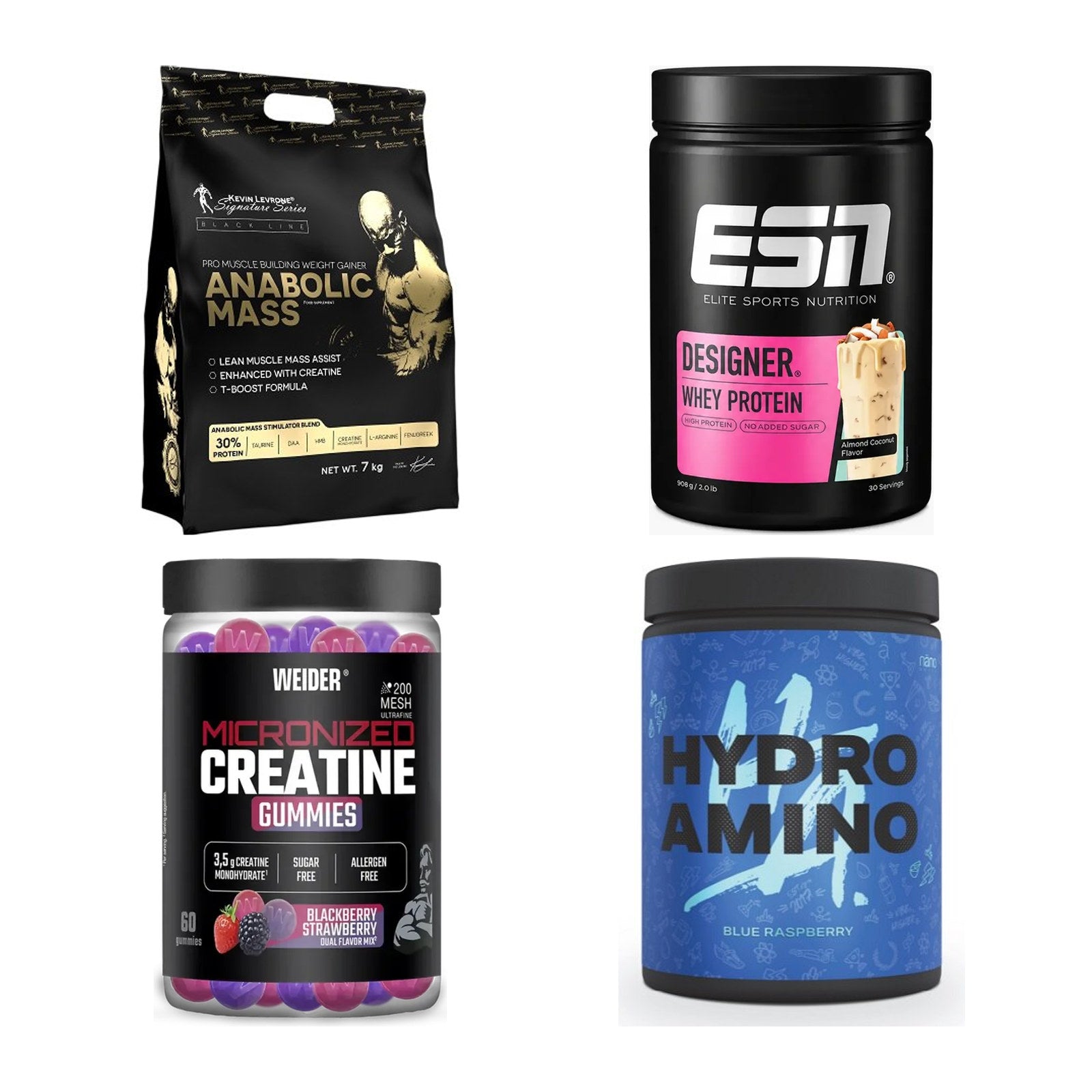 Masseaufbau für Fortgeschrittene: Kevin Levrone Anabolic + 3 weitere – alle enthaltenen Artikel