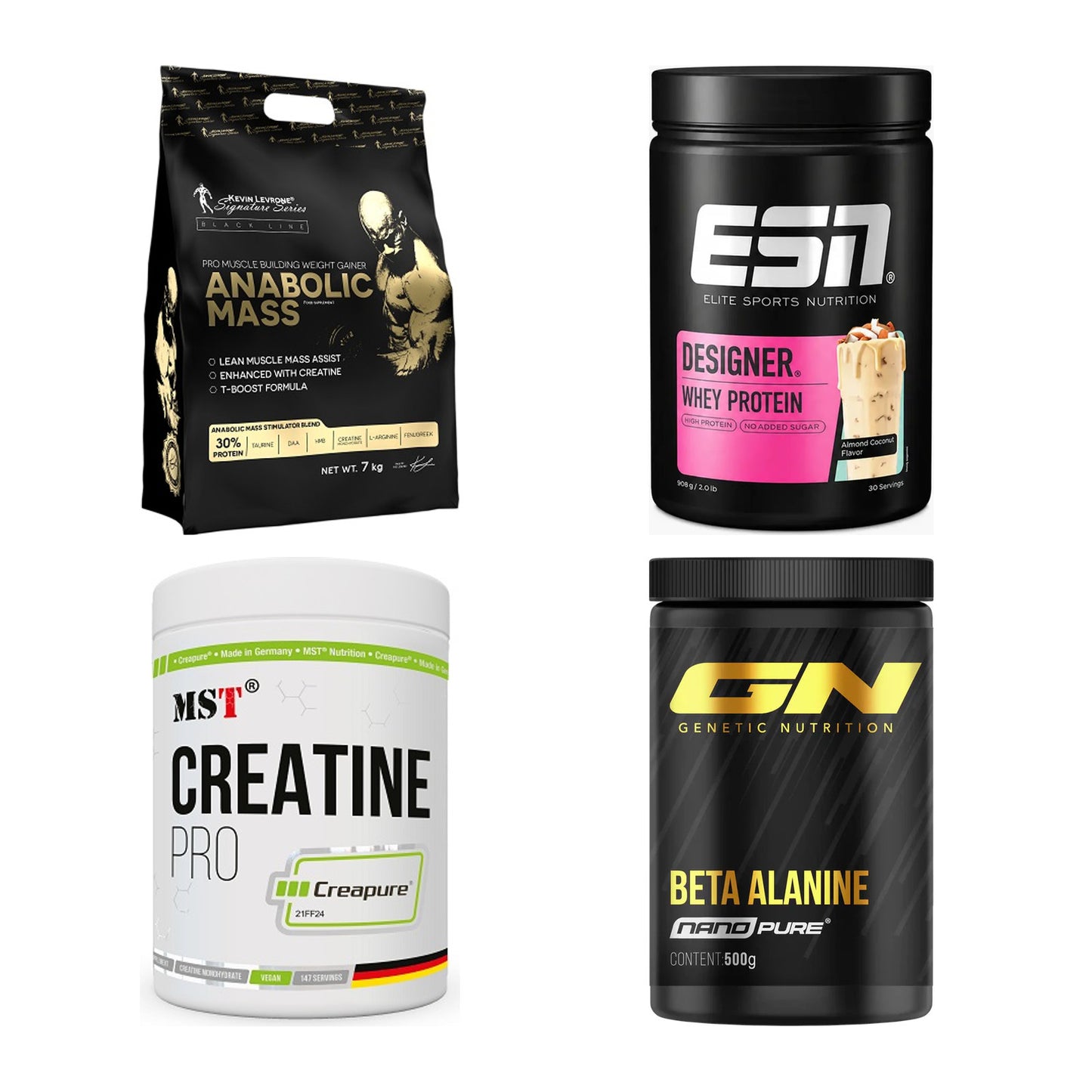 Masseaufbau für Fortgeschrittene: Kevin Levrone Anabolic + 3 weitere – alle enthaltenen Artikel