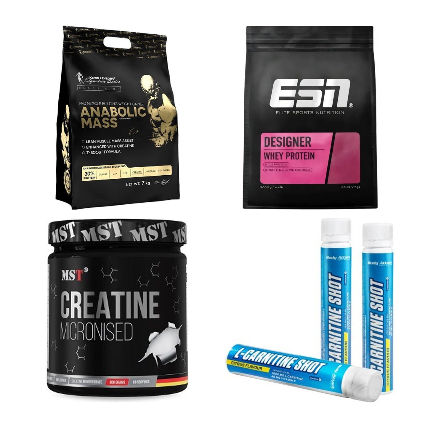 Masseaufbau für Fortgeschrittene: Kevin Levrone Anabolic + 3 weitere – alle enthaltenen Artikel